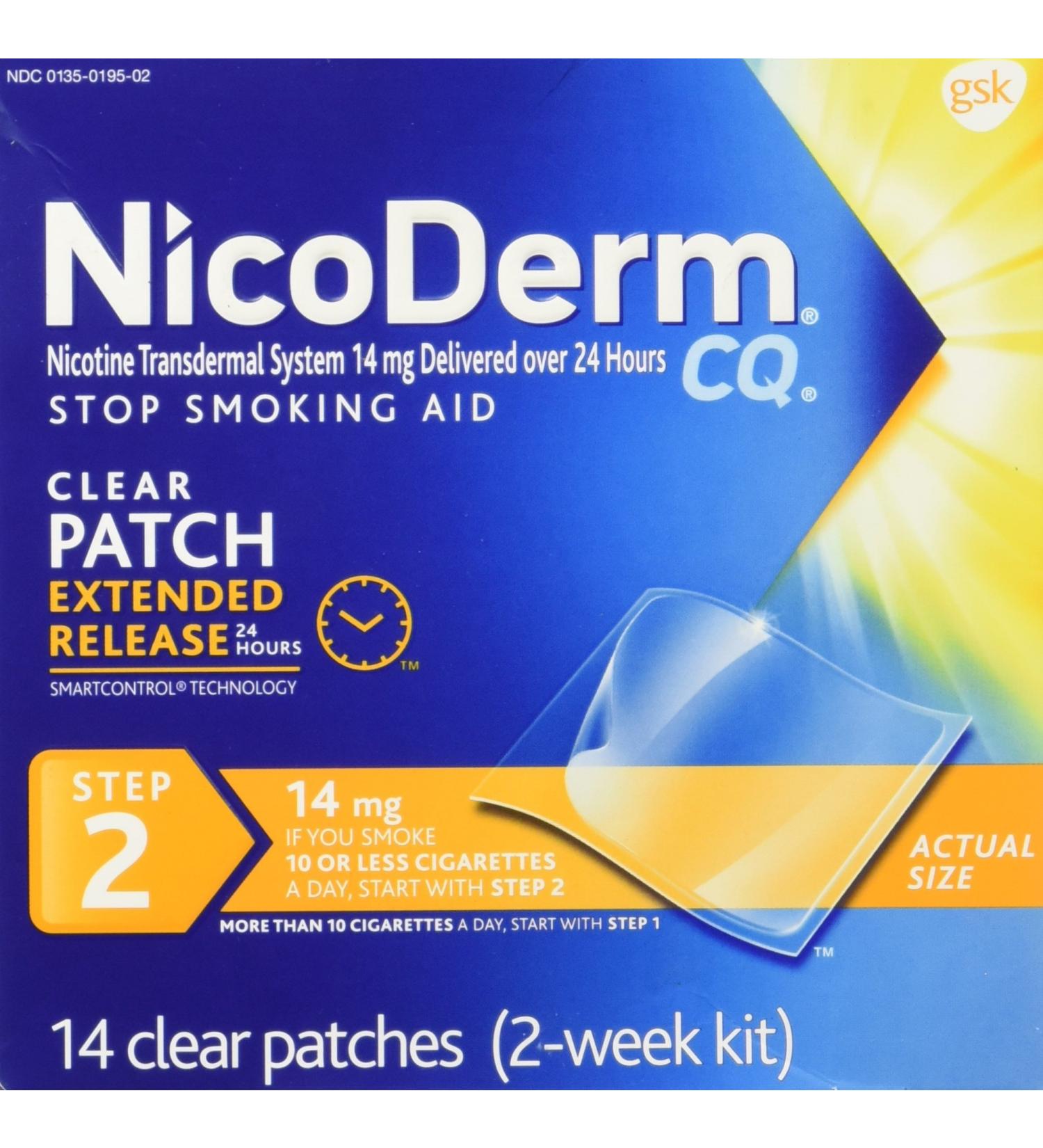 Nicoderm Clear Step 2 14mg 14ct | Nicotine Patch for Quitting Smoking - Buy Online on GoSupps.com