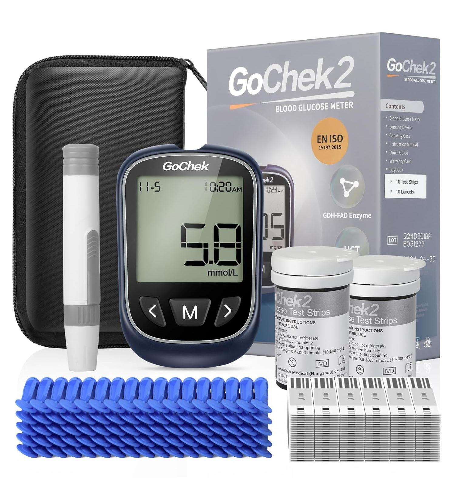 Vivachek Diabetes Test Kit with Ketone & Hypo Warning, NHS Approved, 900 Memory Glucose Monitor - 25 Test Strips & Lancets Included - Buy Online on GoSupps.com