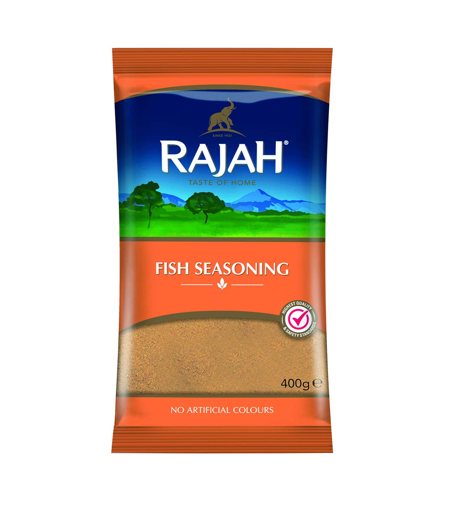 Rajah Spices Fish Seasoning Powder Rub (400g) - Enhance Flavor and Aroma - Buy Online on GoSupps.com