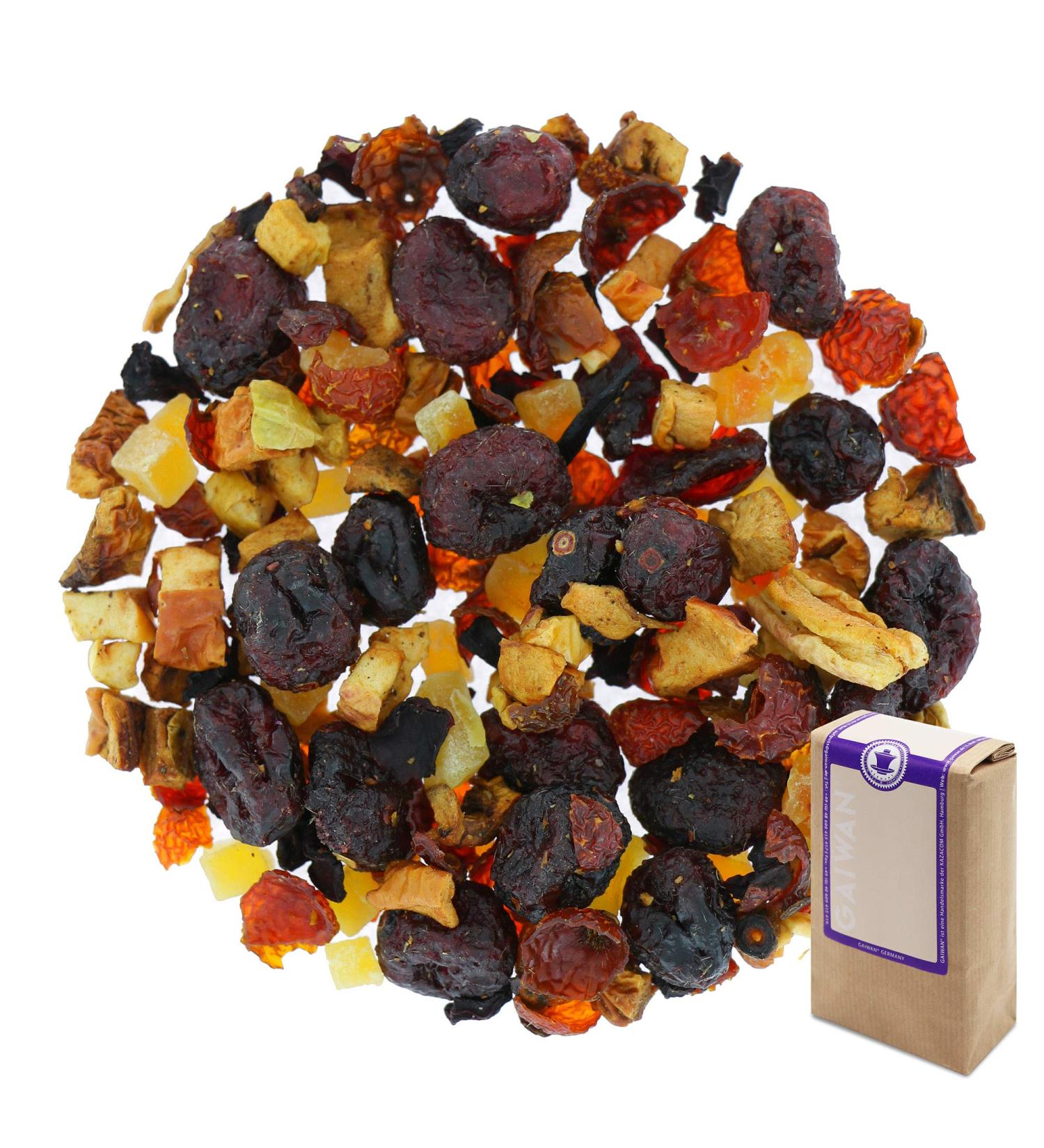 No. 1371: Fruit Tea Loose Leaf "Cranberry Pomegranate" - 250 g (8.82 oz) - GAIWAN Germany - Cranberries and Papaya Apple Rose Hip Beetroot 250g - Buy Online on GoSupps.com