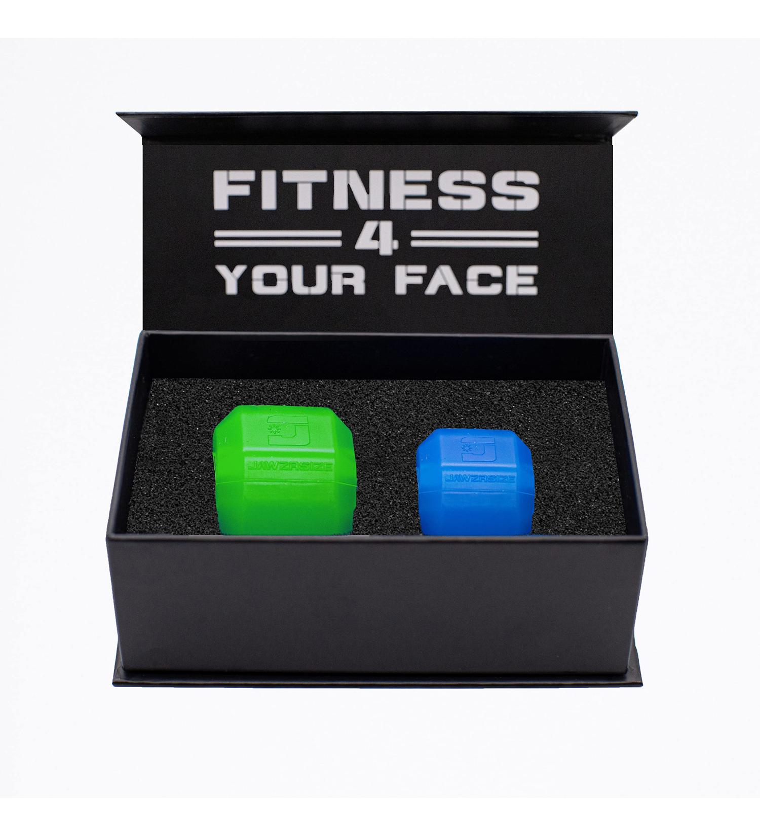 Jawzrsize Pop N Go and Custom Fit Jaw Enhancer Bundles- Jaw Face and Neck Exerciser and Toner Guys Pack - Buy Online on GoSupps.com