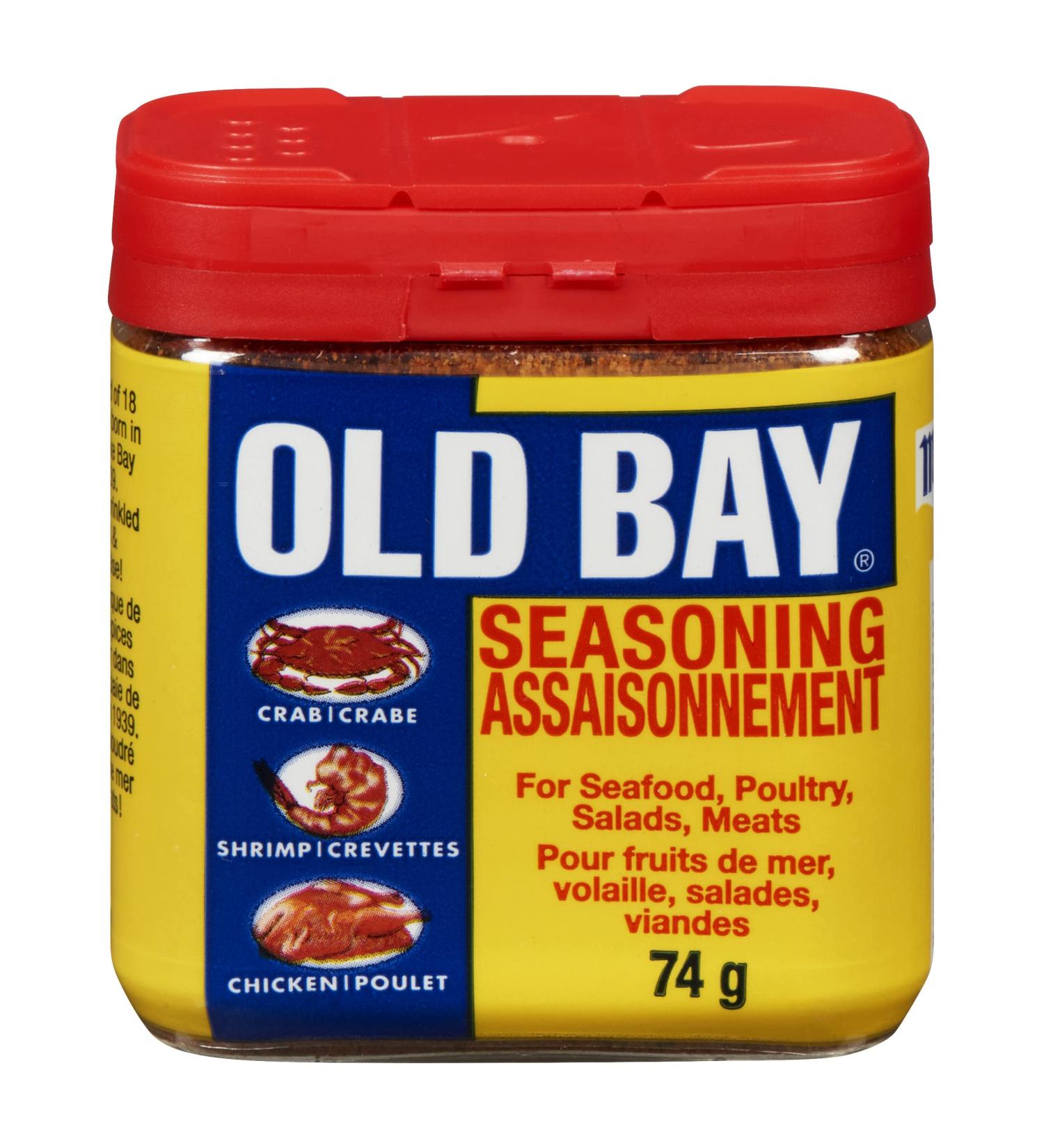 Old Bay Seasoning for Seafood Poultry Salads Meats Original Blend Plastic Can 74g - Buy Online on GoSupps.com