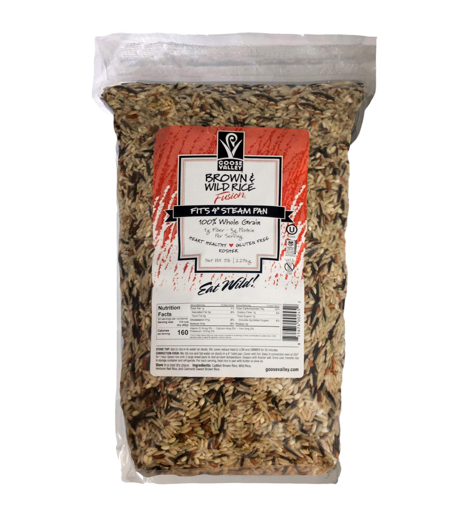 Goose Valley Brown & Wild Rice Fusion 5 lb - Premium 2.27 kg Pack of 1 - Buy Online on GoSupps.com