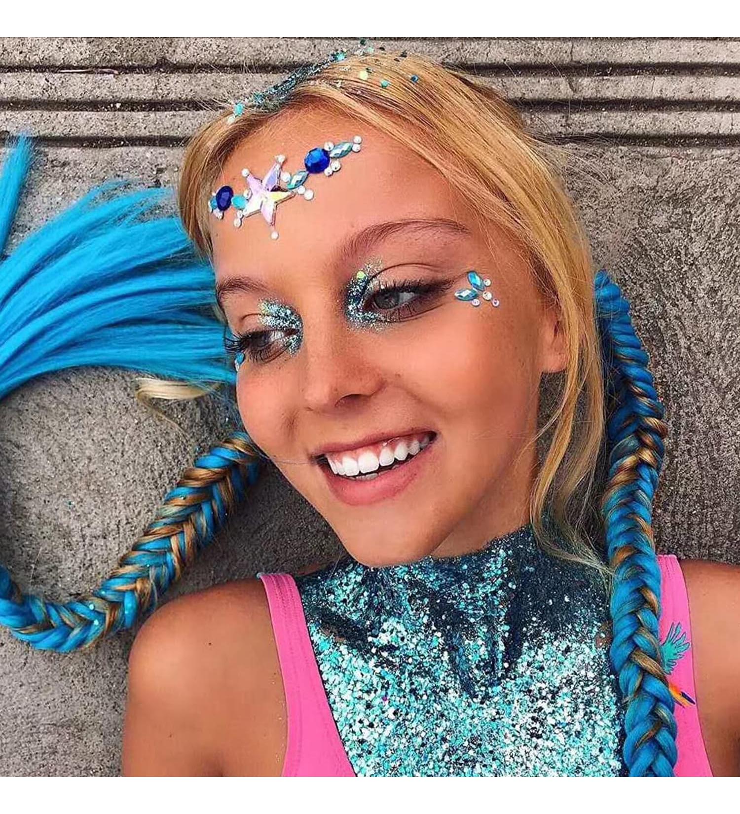 Stars Moon Face Gems Jewels - Stick-On Crystal Rhinestones Sticker for Women - Costume Makeup Accessories - Buy Online on GoSupps.com