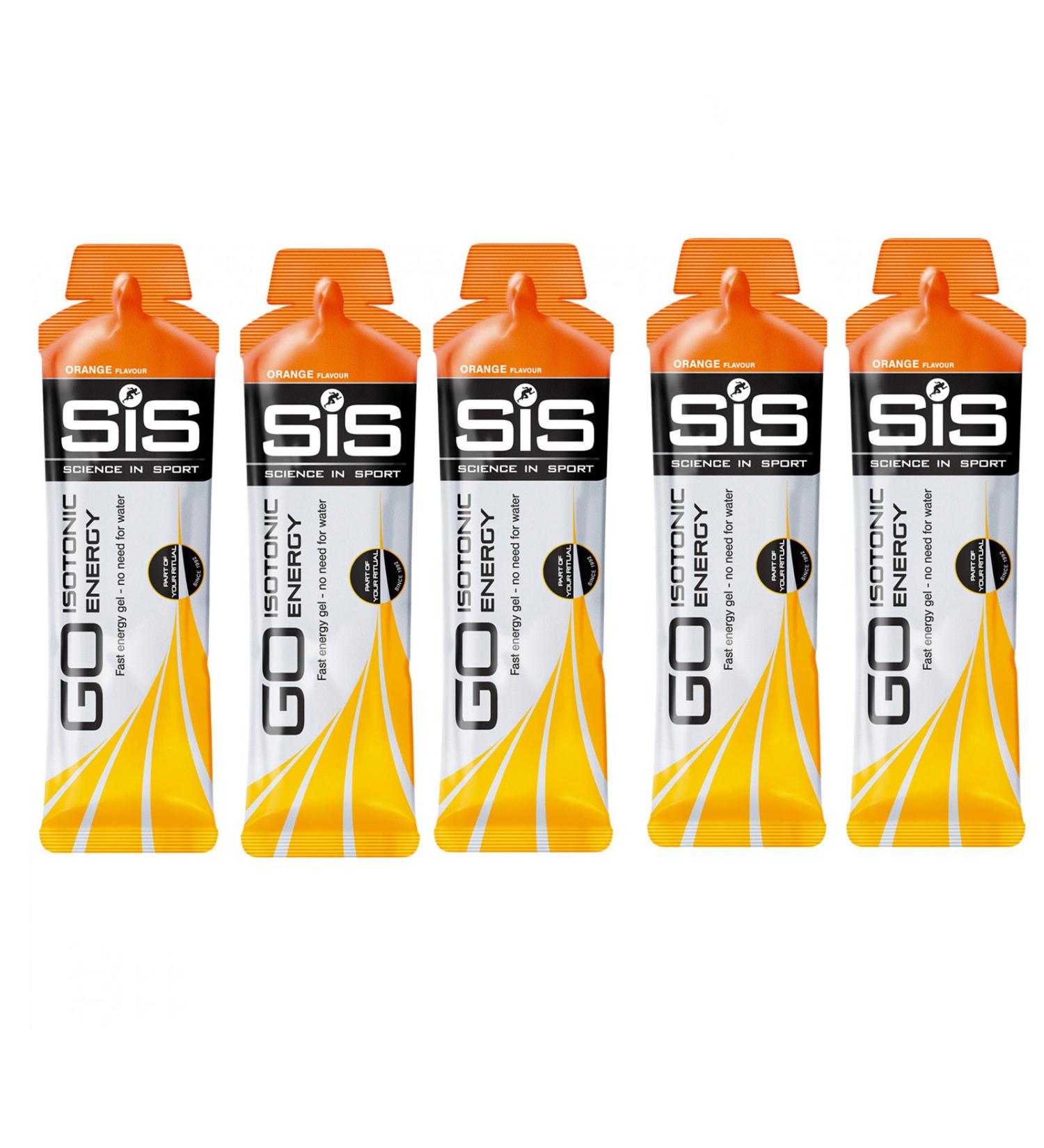 SIS Go Isotonic Energy Gel 60ml (Orange 5 x Sachets) Orange 5 x Sachets