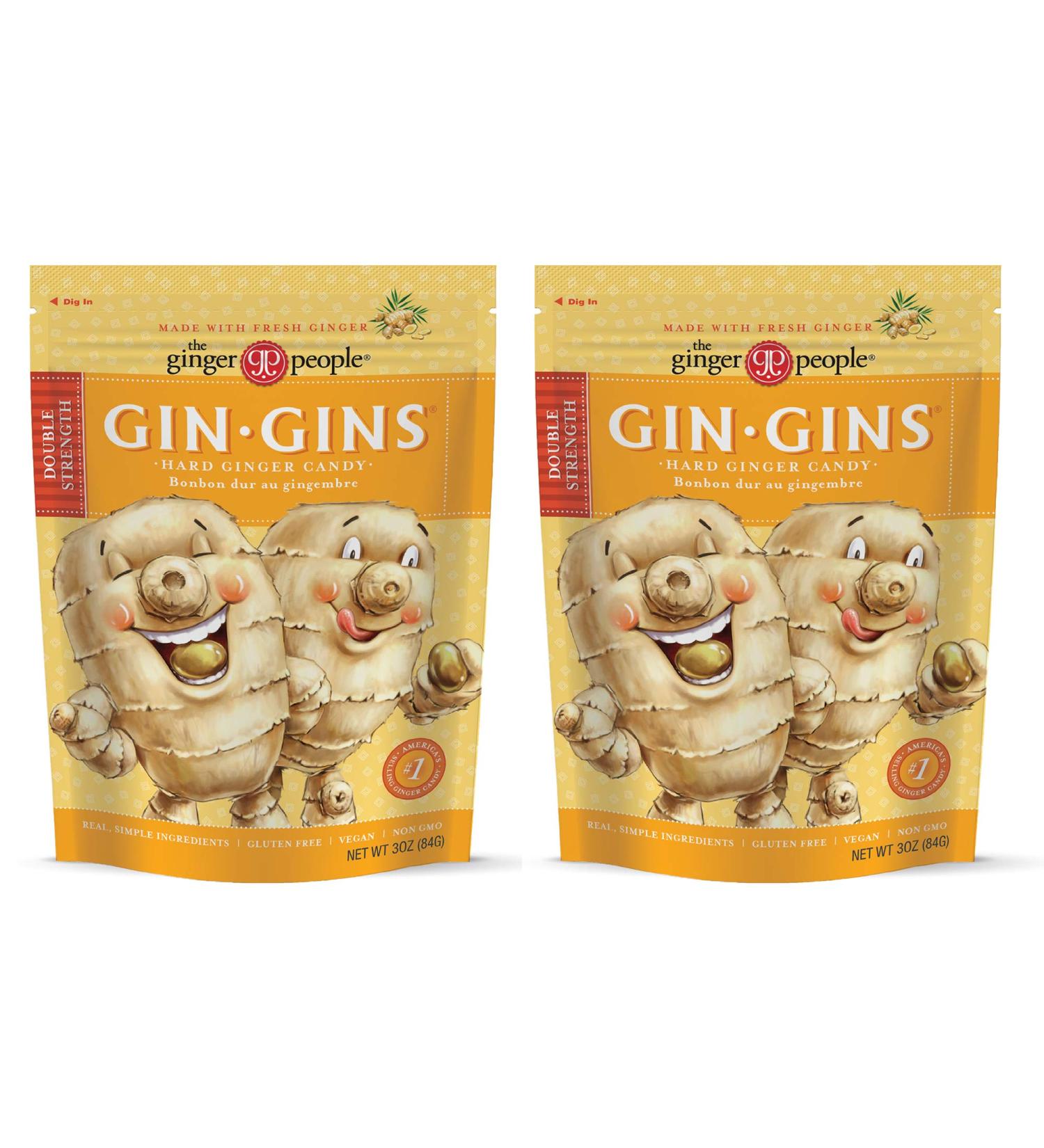 Ginger People Gin Gins Hard Candy - 3 oz (Pack of 2) | Natural Ginger Candy - Buy Online on GoSupps.com