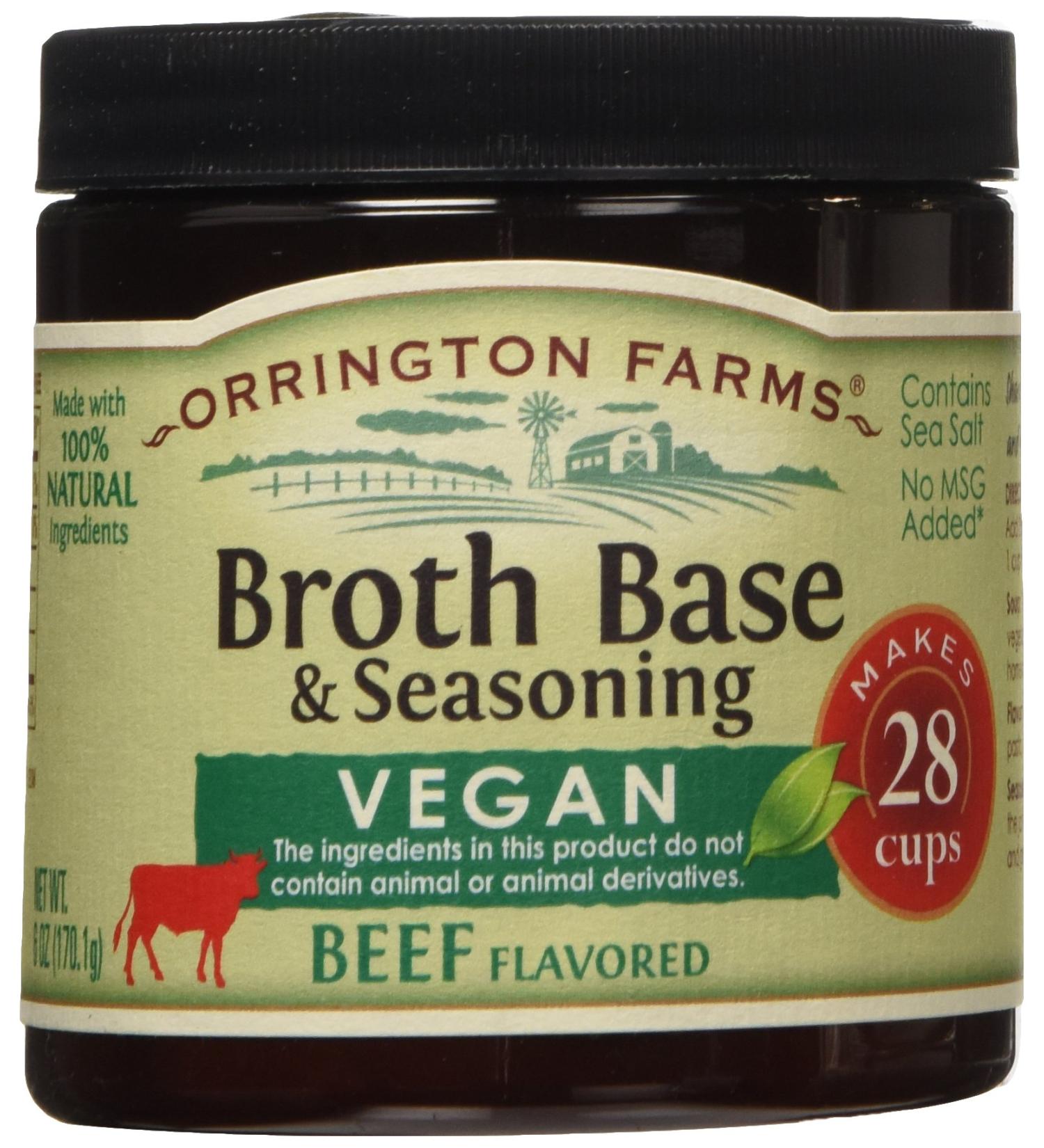Orrington Farms - Vegan Beef Flavored Broth Base  6 oz. 6 Ounce (Pack of 1) - Buy Online on GoSupps.com