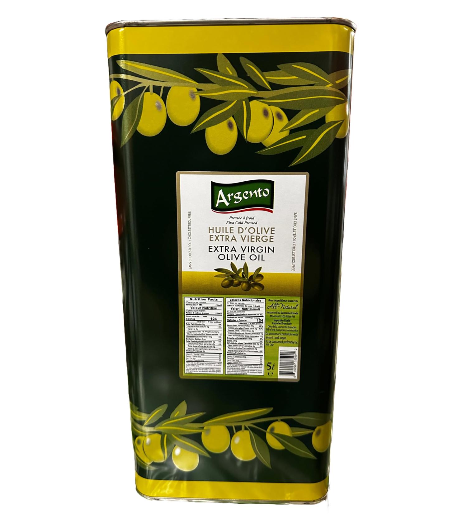Argento/Buonolio Extra Virgin Olive Oil 5ltr - Buy Online on GoSupps.com