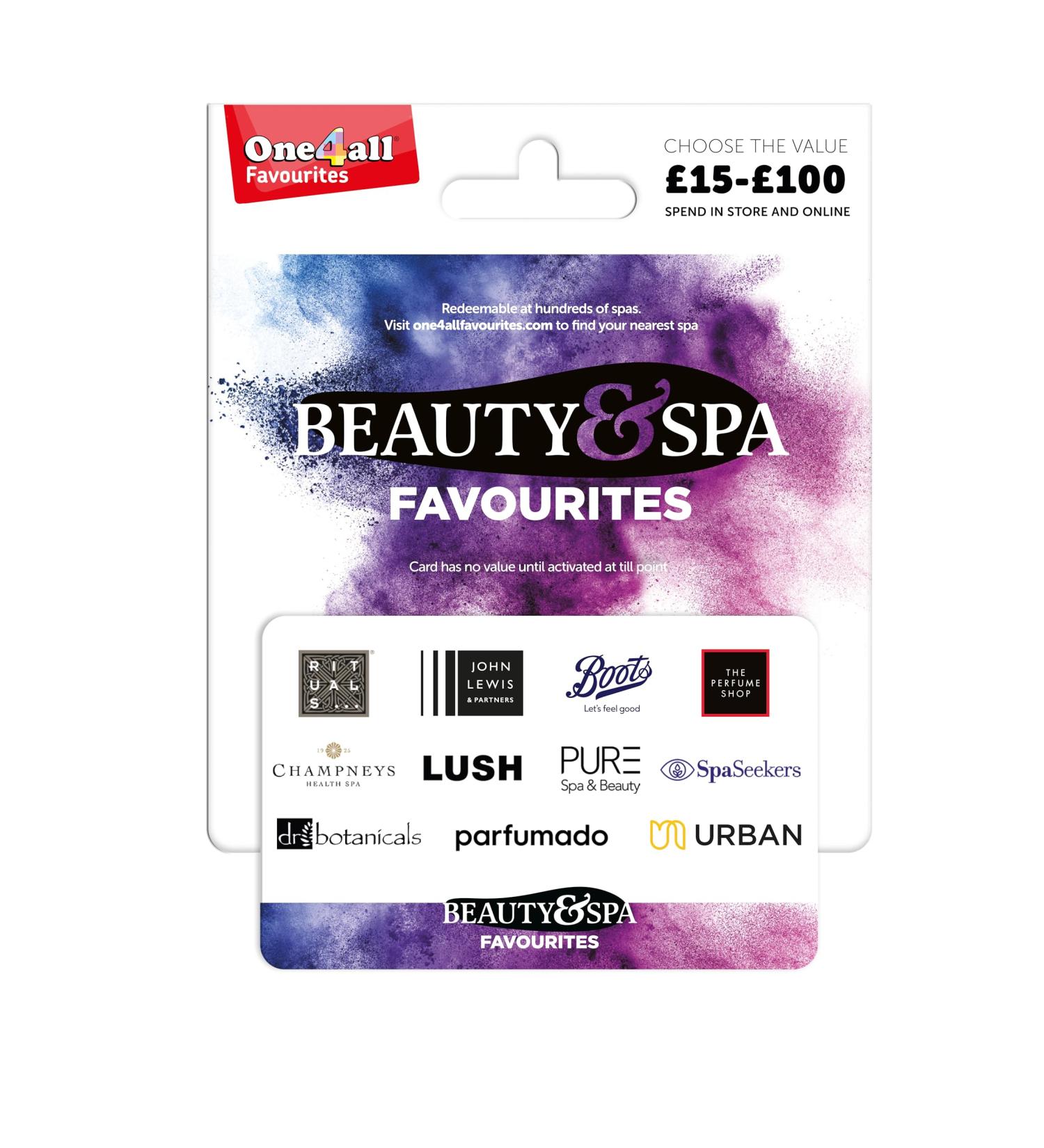 One4all Beauty & Spa Favourites - UK Redemption - Delivered by post 30 One4all
