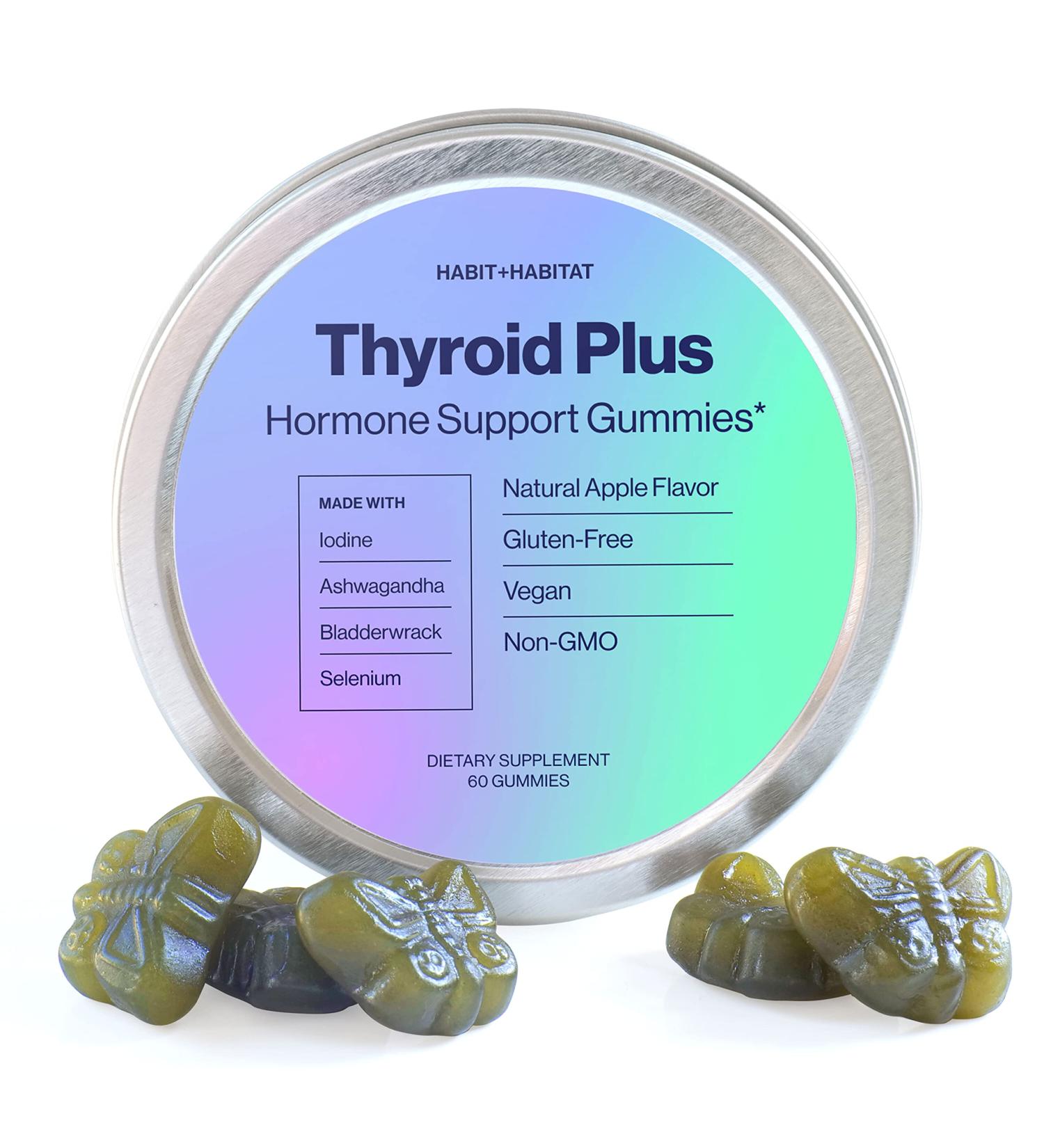 Thyroid Plus Gummies - Ashwagandha, Iodine, Bladderwrack, Kelp & Schisandra Support - Buy Online on GoSupps.com