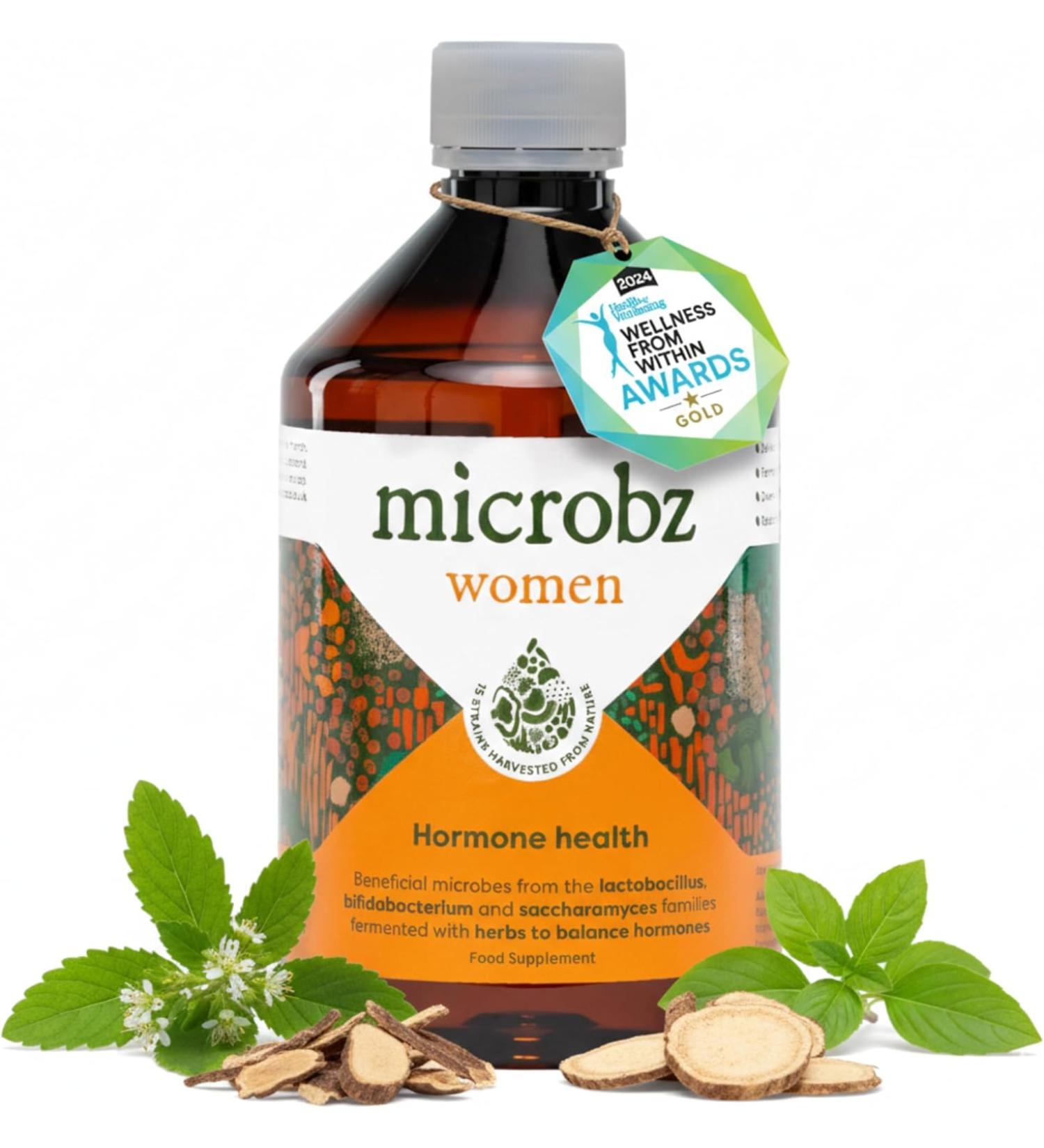 Microbz Bio-Live for Women 475ml Probiotic Liquid Supplement - Multi Strain Fermented Formula for Everyday Oral Use - Buy Online on GoSupps.com