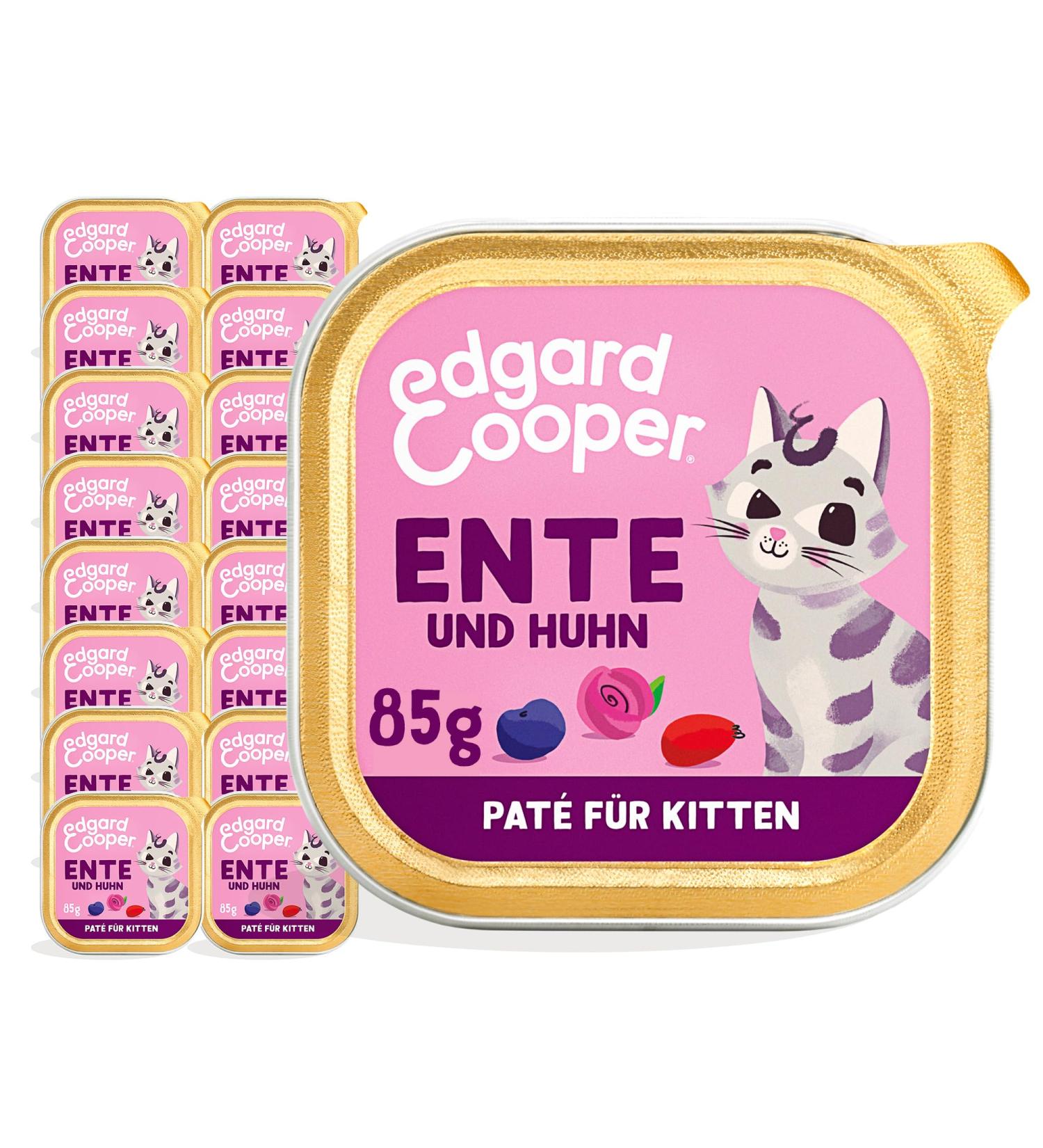 Buy Edgard & Cooper Wet Cat Food 85g x 16 - Natural Pat for Kittens & Active Cats Duck & Chicken Flavor Cereal-Free Balanced Nutrition - Buy Online on GoSupps.com