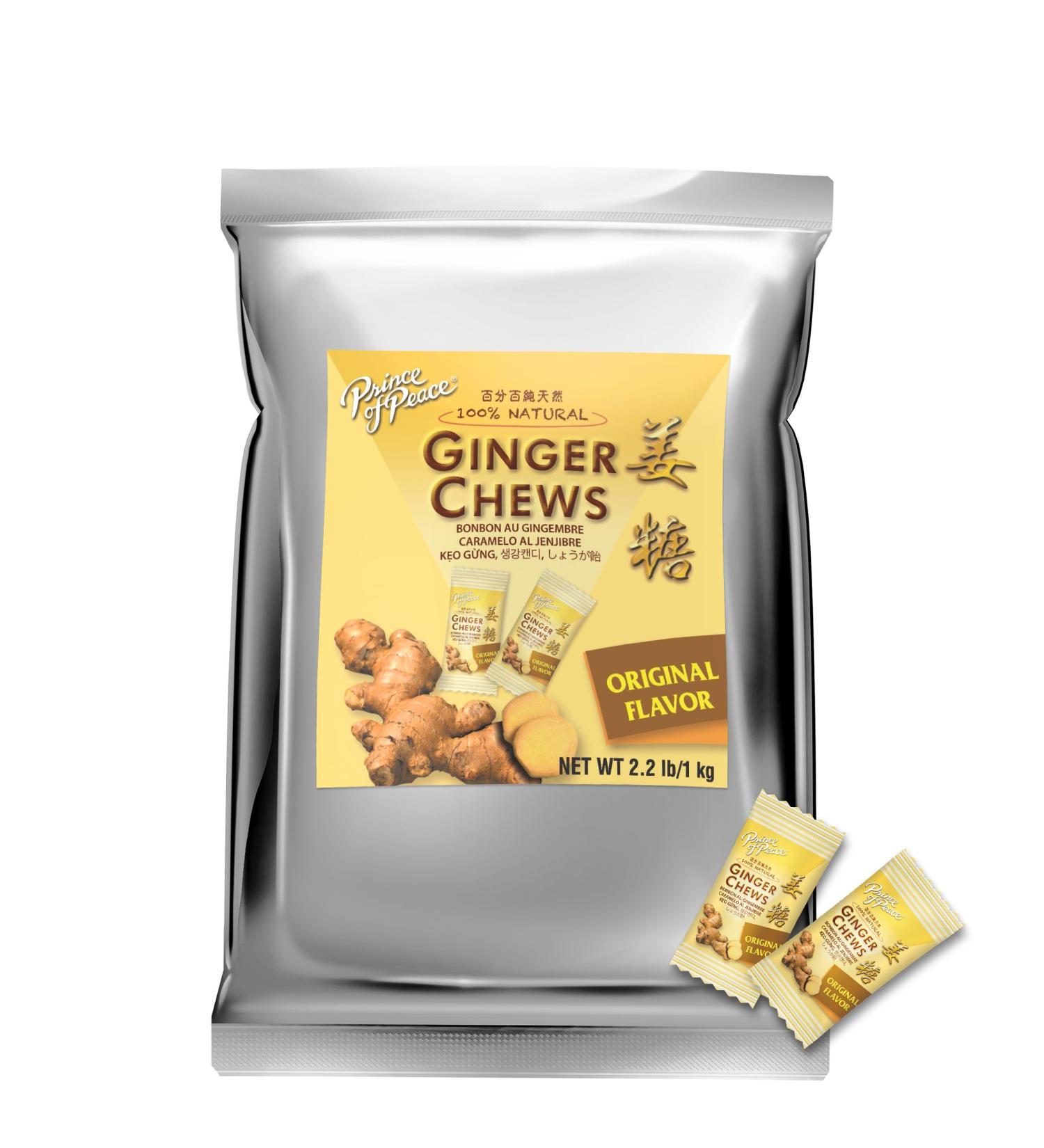 Prince of Peace 100% Natural Ginger Candy Chews - 2.2lb/1kg - Buy Online on GoSupps.com