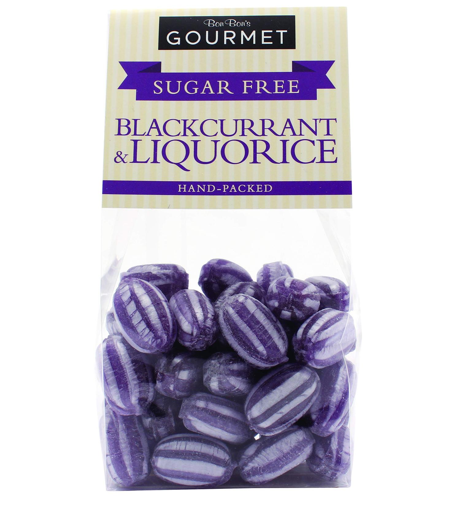 Sugar Free Blackcurrant and Liquorice Bon Bons - 160g - Buy Online on GoSupps.com