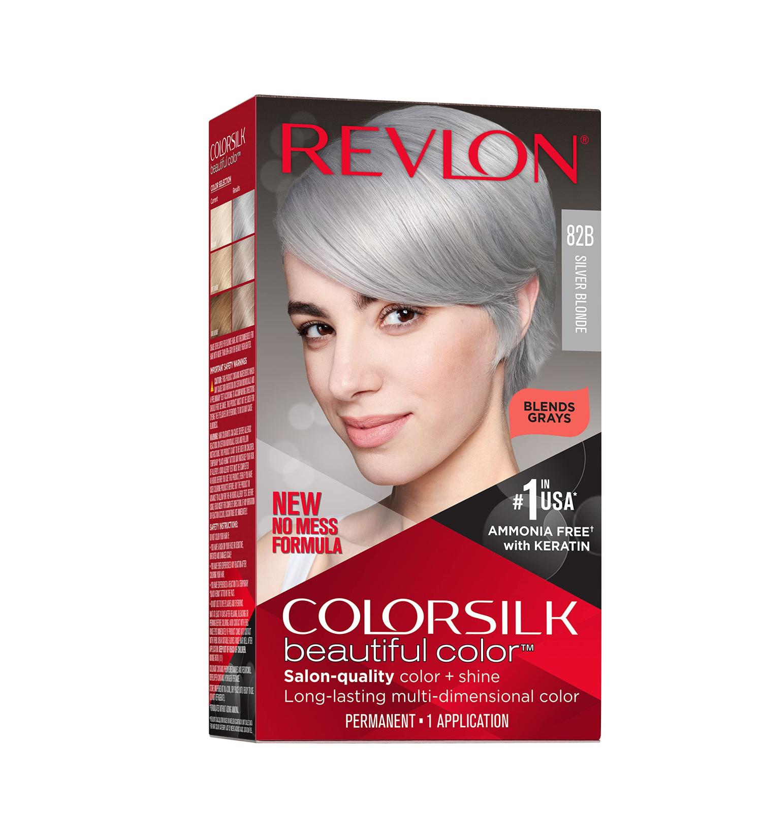Colorsilk 082B Silver Blonde Hair Color - Ammonia-Free, 100% Gray Coverage, Long-Lasting Shine & Softness - Buy Online on GoSupps.com