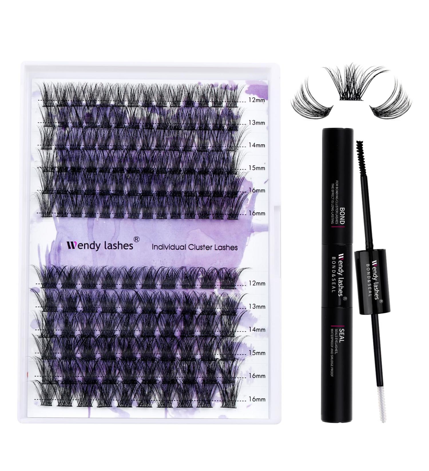 Premium DIY Lash Extension Set | Cluster Lashes Kit with Bond & Seal (C3+C9 D Curl 12-16mm) - International Shipping Available - Buy Online on GoSupps.com