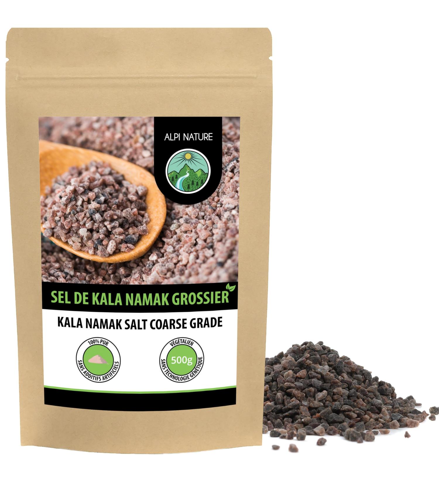 Kala Namak black salt 500g Kala Namak coarse salt Kala Namak rock salt Salt for cooking - Buy Online on GoSupps.com