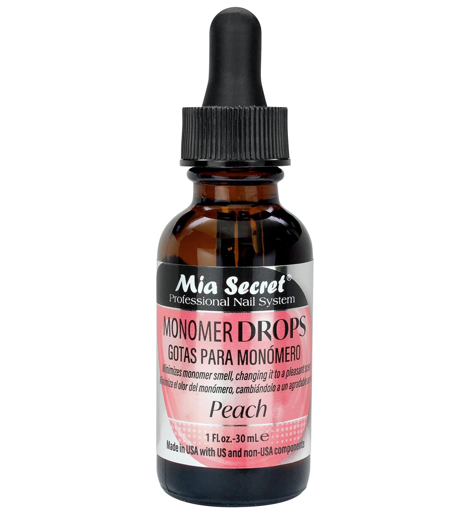 Mia Secret Peach Scent Monomer Drops 1oz - Odor Neutralizer for Liquid Acrylic Monomer - Buy Online on GoSupps.com