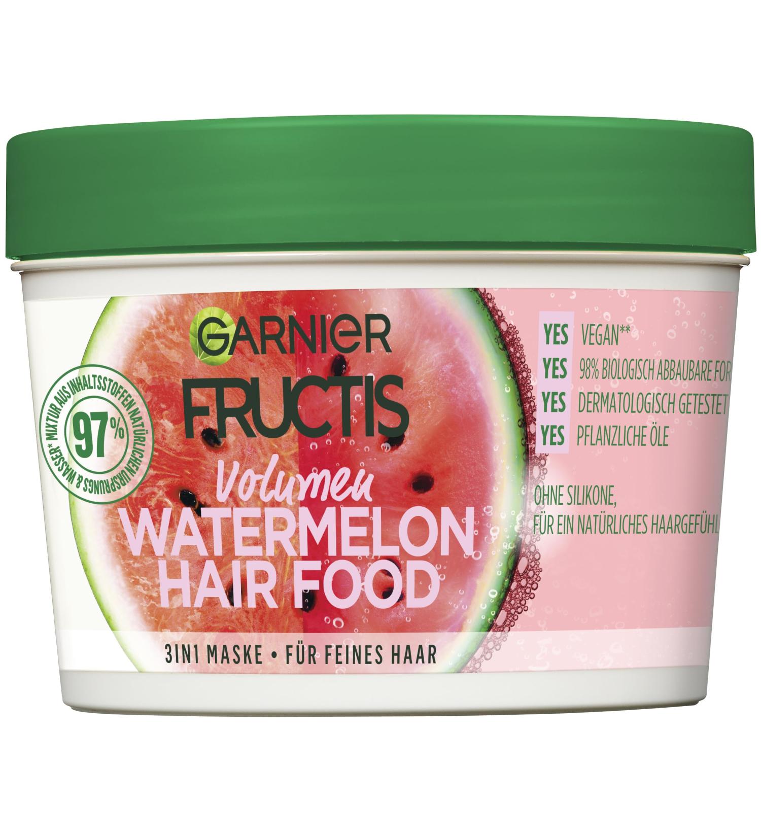 Garnier Fructis Multi-Purpose Plumping Mask Watermelon For Fine Hair 390 ml - Buy Online on GoSupps.com