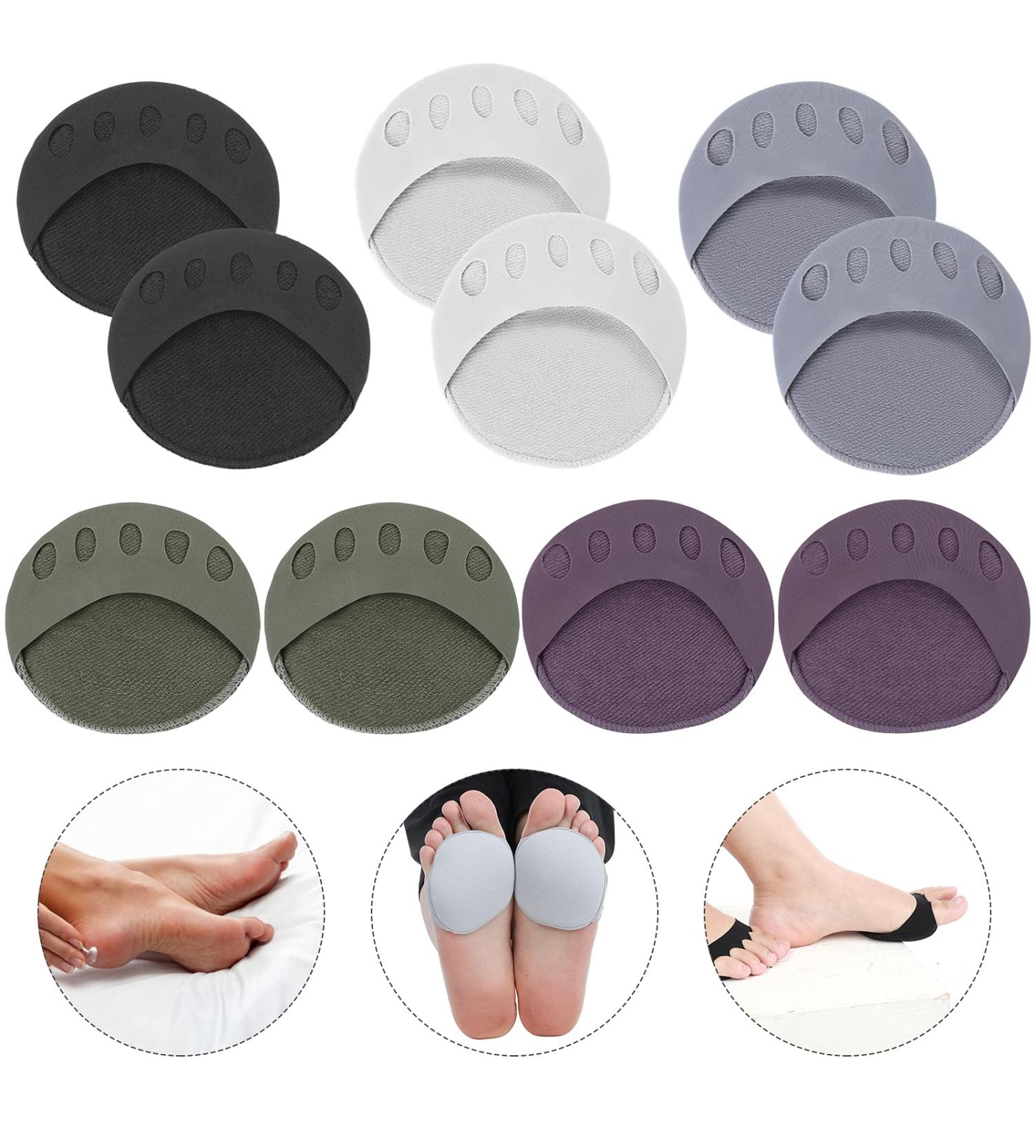 Aster Honeycomb Fabric Metatarsal Pads - 5 Pairs Soft Ball of Foot Cushion Pads for Men & Women - Pain Relief & Prevention - Buy Online on GoSupps.com