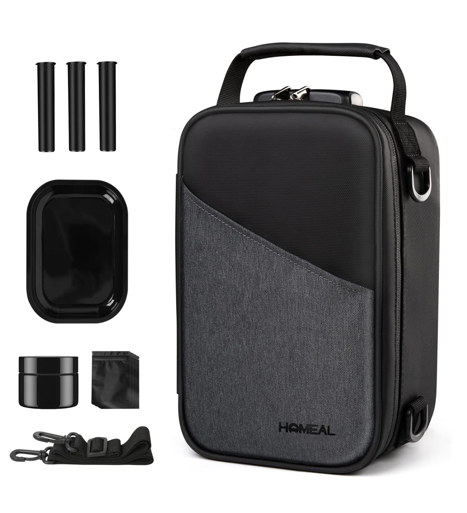 Smell Proof Stash Box with Combination Lock - Black | Storage and Travel Gift for Men/Women - Buy Online on GoSupps.com