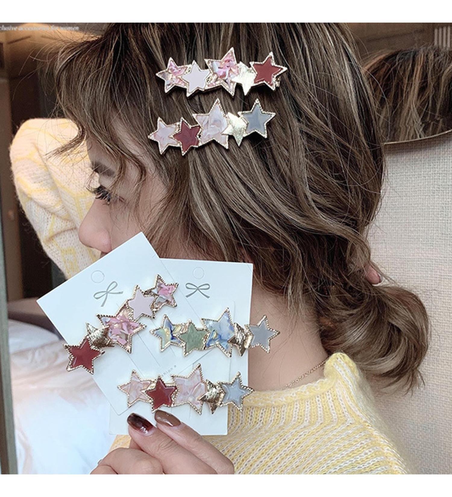 Yheakne Heart Hair Clip - Cute Pink Star Hair Accessory for Women & Girls | International Shipping Available - Buy Online on GoSupps.com