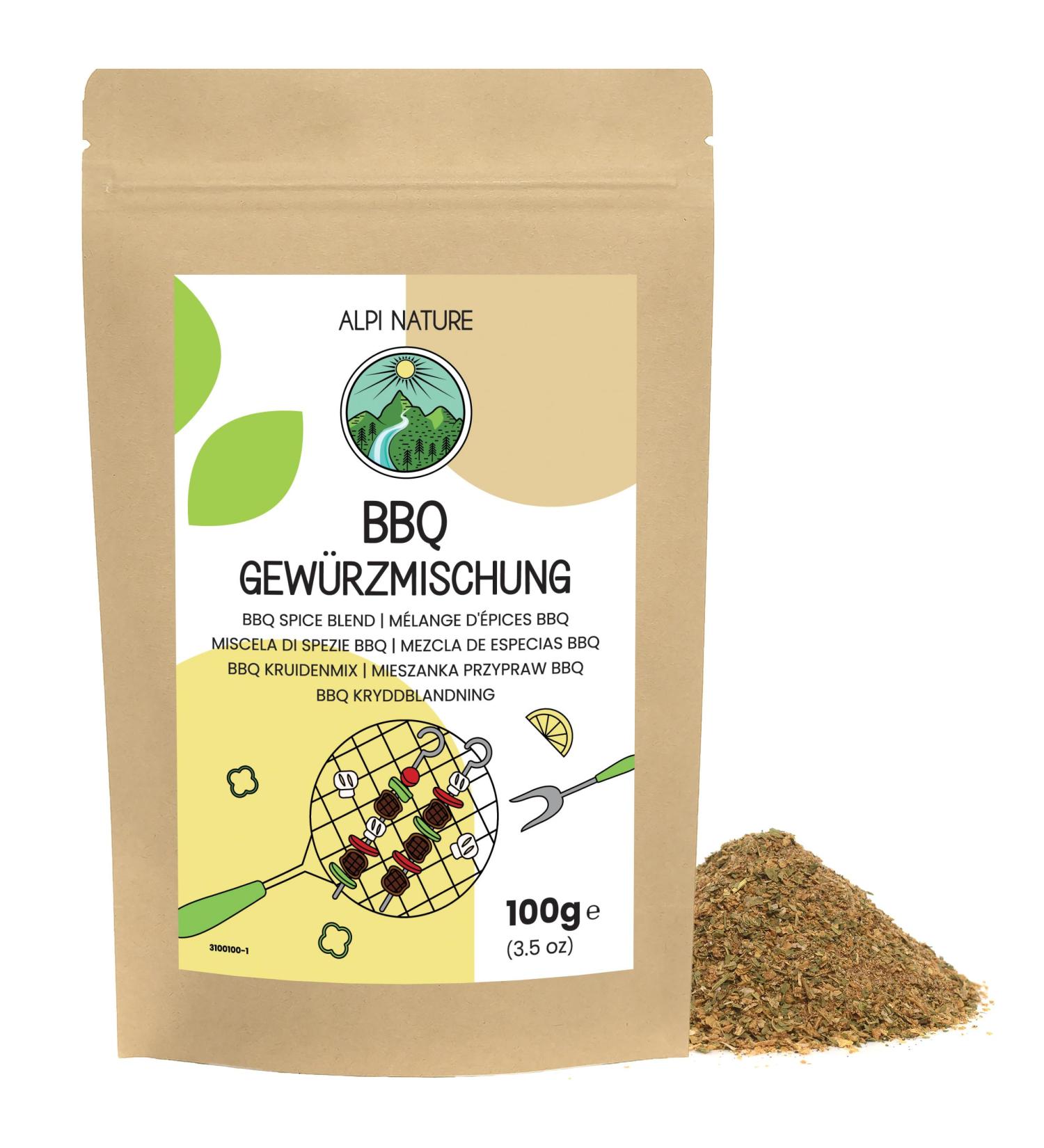  Alpi Nature Alpi Nature BBQ Spice Mix 100g BBQ Spices Marinade for Barbecue BBQ rub - Buy Online on GoSupps.com