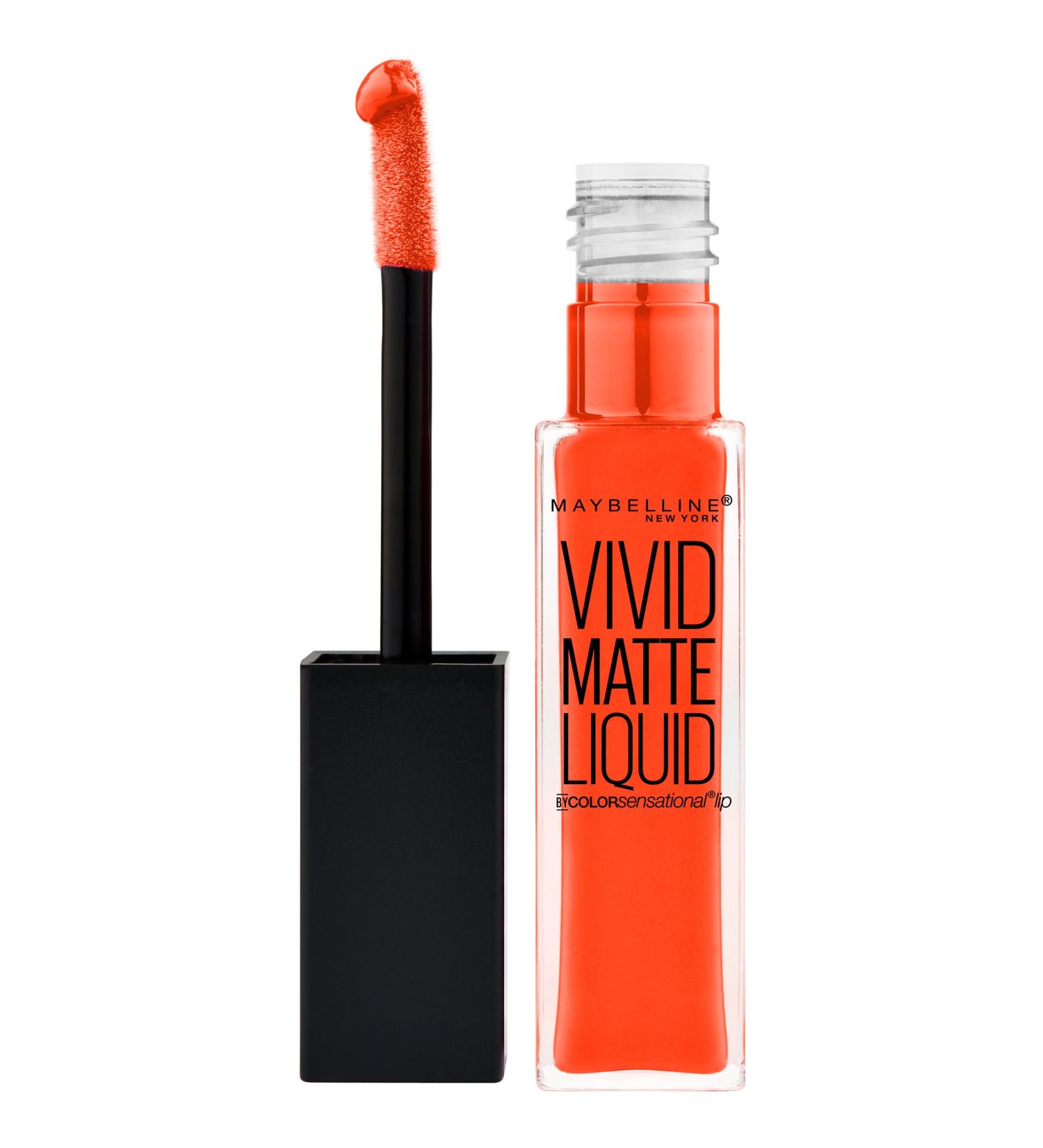 Maybelline New York Color Sensational Vivid Matte Liquid Lipstick Orange Obsession 0.26 fl. oz - Buy Online on GoSupps.com