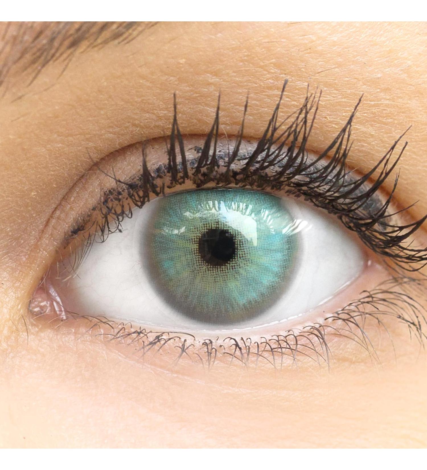 Buy Capri Gray Colored Contact Lenses - Monthly Soft Hydrogel 2 Pcs + Lens Case | 0.0 Diopters Natural Colors - Buy Online on GoSupps.com