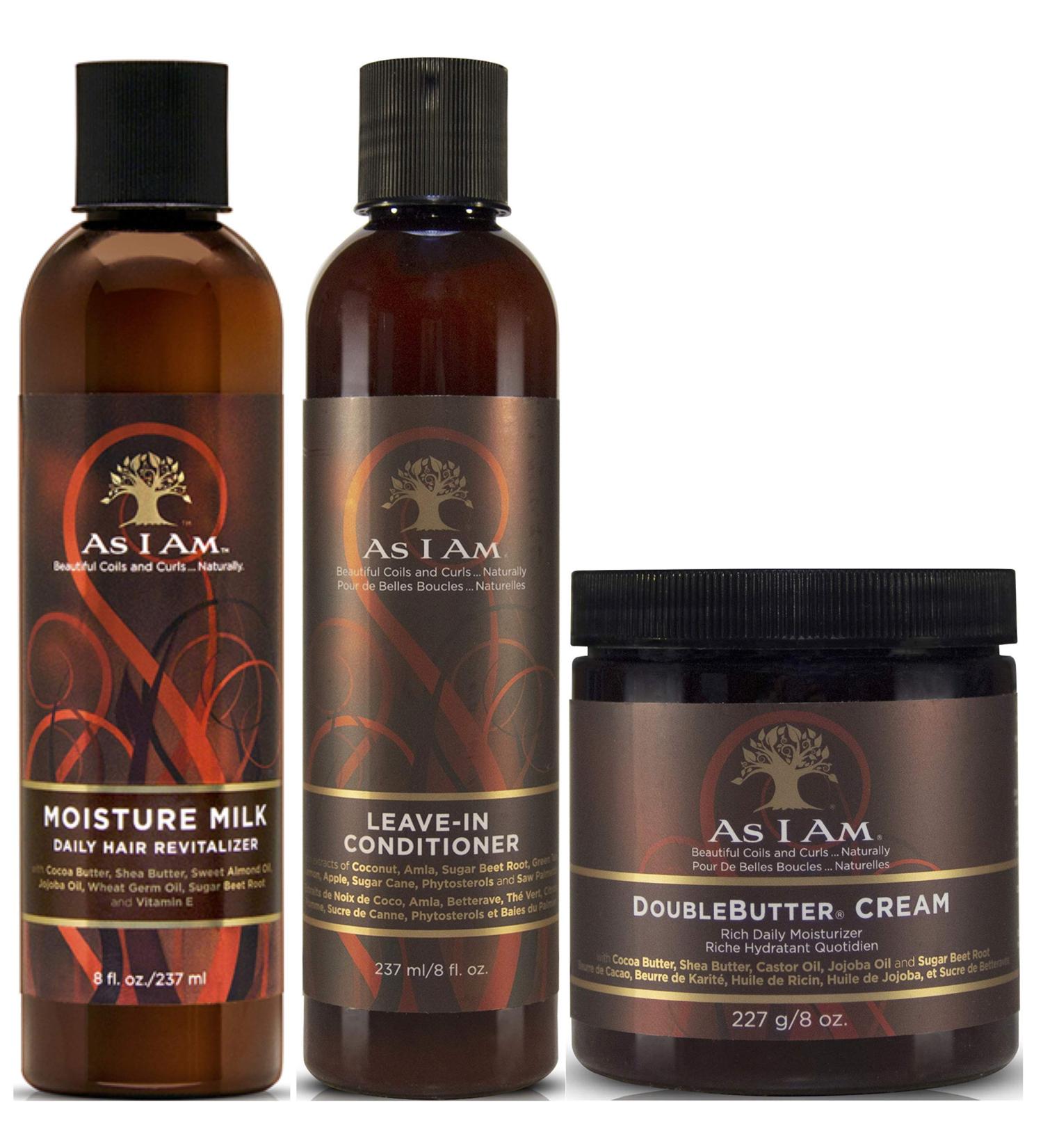 Shop As I Am Leave-In Conditioner & Moisturising Milk - Double Butter Cream | 237ml & 227g | Best International Shipping - Buy Online on GoSupps.com