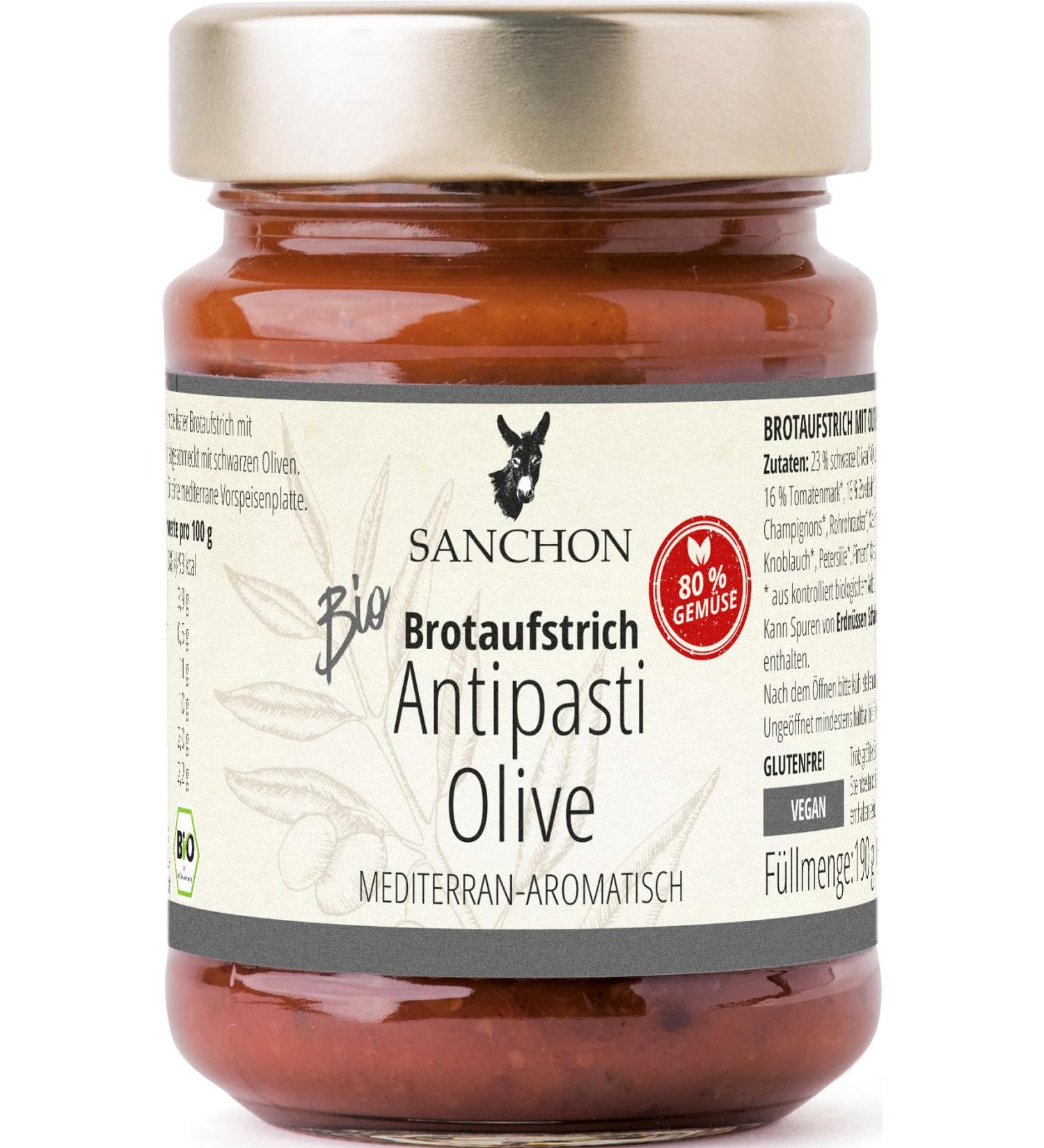 Organic Antipasti Olive Spread Sanchon (6 x 190 gr)
