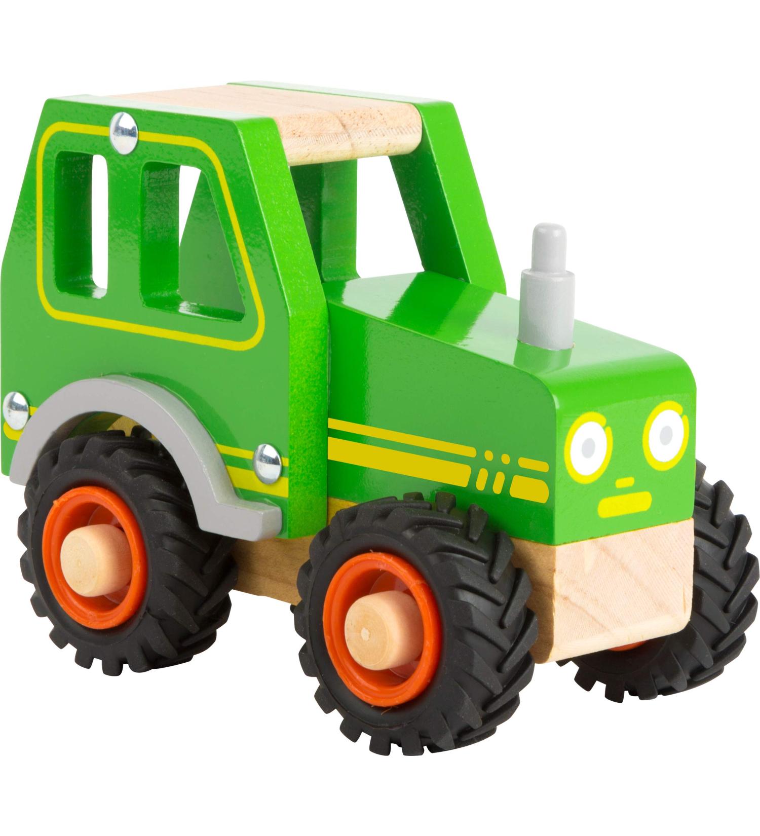 Small Foot Tractor - 100% FSC-Certified Wood Toy with Large Rubber Tires for Ages 18 Months & Up - Eco-Friendly Green Children's Ride-On - Buy Online on GoSupps.com