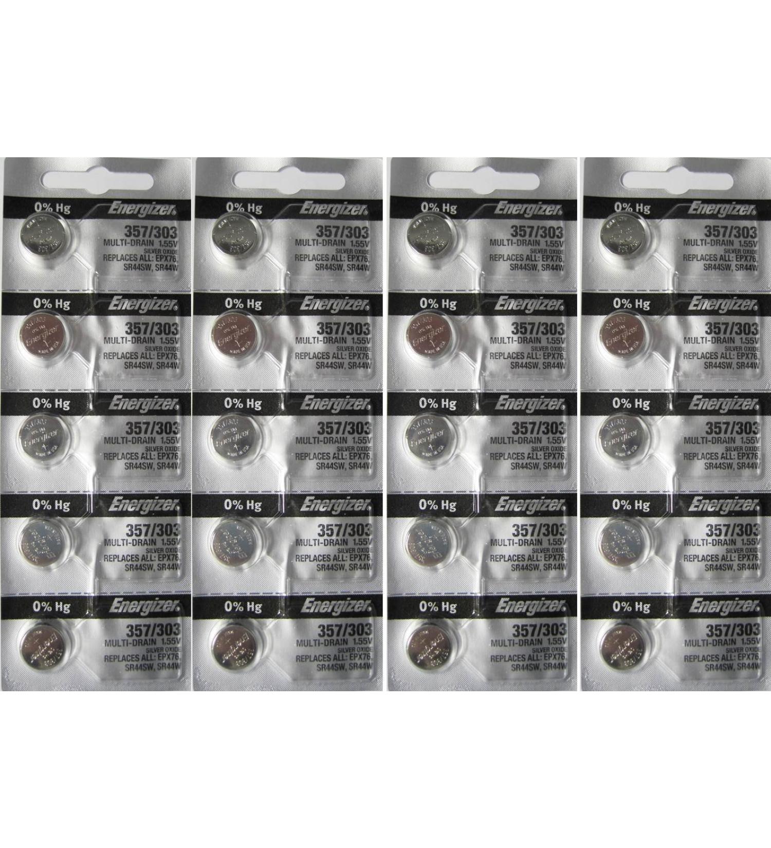 Energizer 20 357/303 Multi-Drain Zero Mercury Batteries