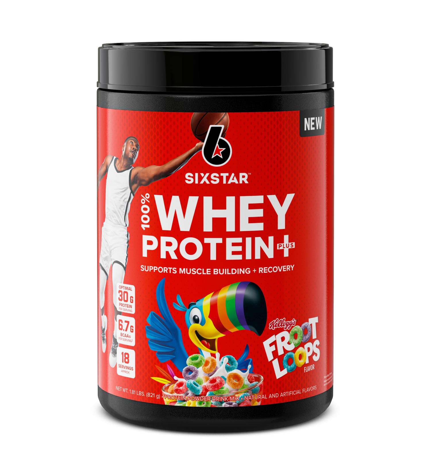 Six Star Whey Protein Powder Plus - Muscle Building Recovery & Immune Support | Froot Loops Flavor | 1.8lb | Shop Now - Buy Online on GoSupps.com
