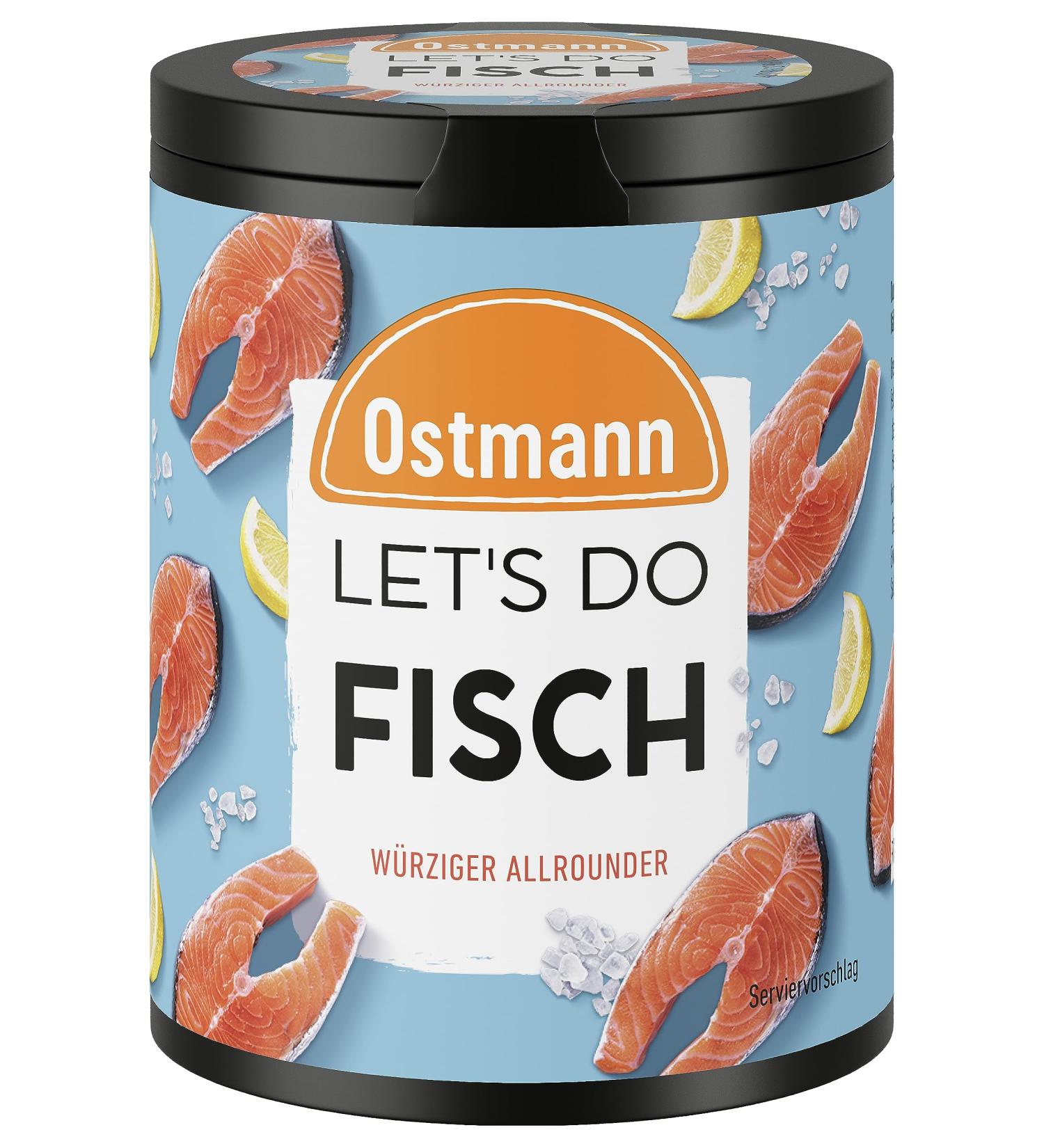 Ostmann Lets Do Fisch Allrounder Spice Salt | 85g Recyclable Can for Fried Fish Salmon & Seafood - Mustard Lemon & Dill Seasoning - Buy Online on GoSupps.com