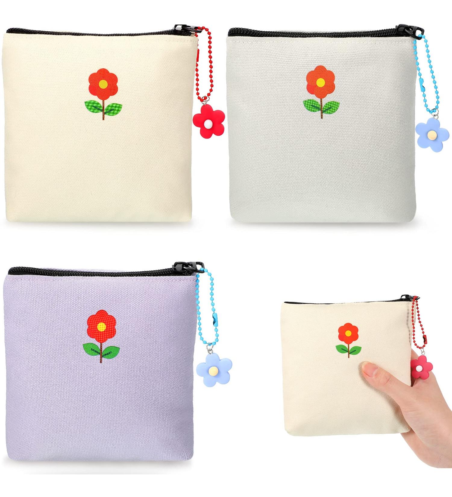 3-Piece Sanitary Napkin & Menstrual Cup Storage Bags | Portable First Period Kit for Girls & Women - Buy Online on GoSupps.com