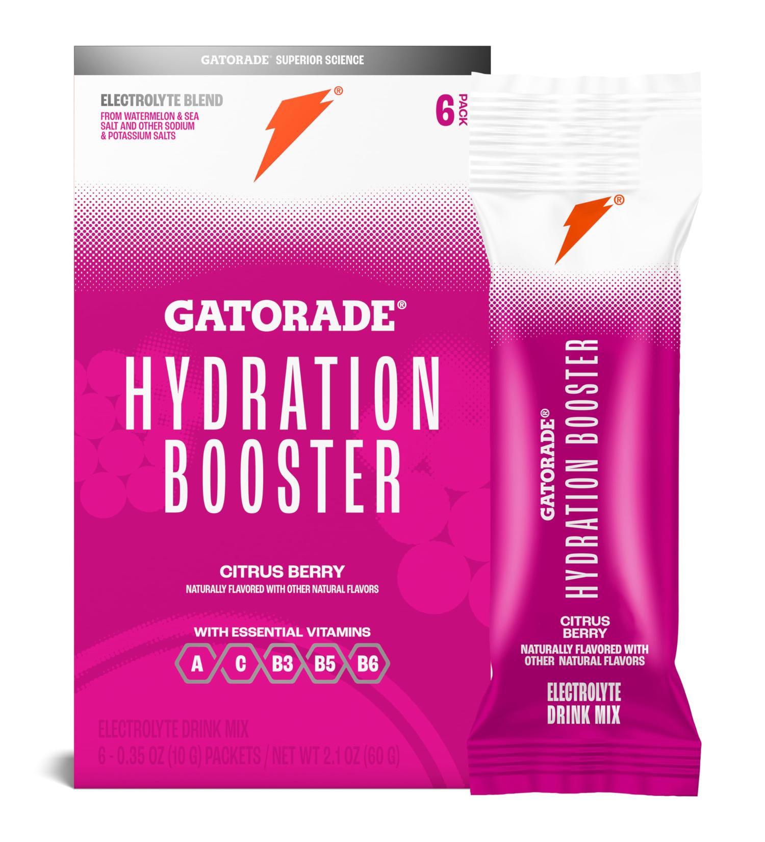 Gatorade Hydration Booster Citrus Berry - Pack of 6 (0.34 oz each) - Perfect for International Shipping - Buy Online on GoSupps.com