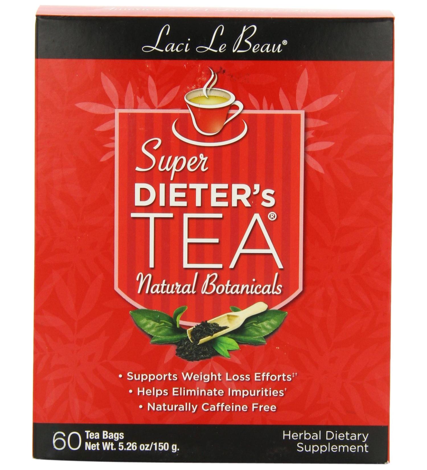 Laci Le Beau Super Dieter's Tea - All Natural Botanicals, 60 Count Box (Pack of 2) - Herbal Weight Loss Support - Buy Online on GoSupps.com