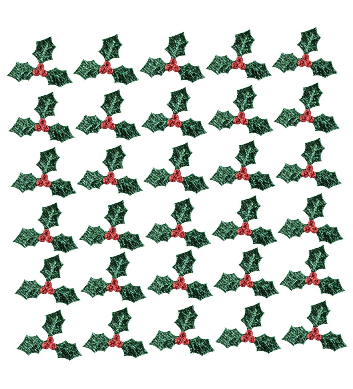 GRIRIW 100pcs Wrapping Hair Bows Dreses Vase Sew on Badge Sew on Applique Patches Red Berries Berry Green Size 2 - Buy Online on GoSupps.com
