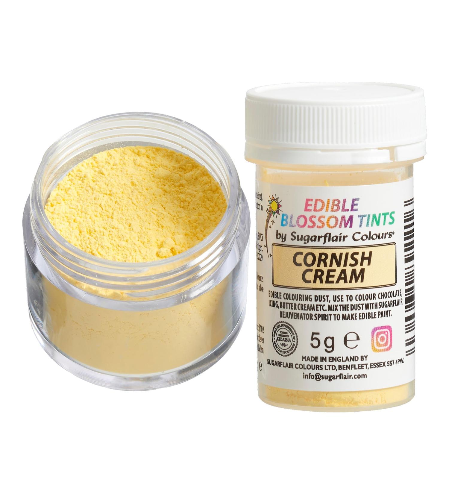 Sugarflair Cornish Cream Food Colouring Powder Dust Use on Cake Surfaces Decorations or Colour Sugarpaste Fondant Icing Chocolate Buttercream Royal Icing Macarons and More! - 5g