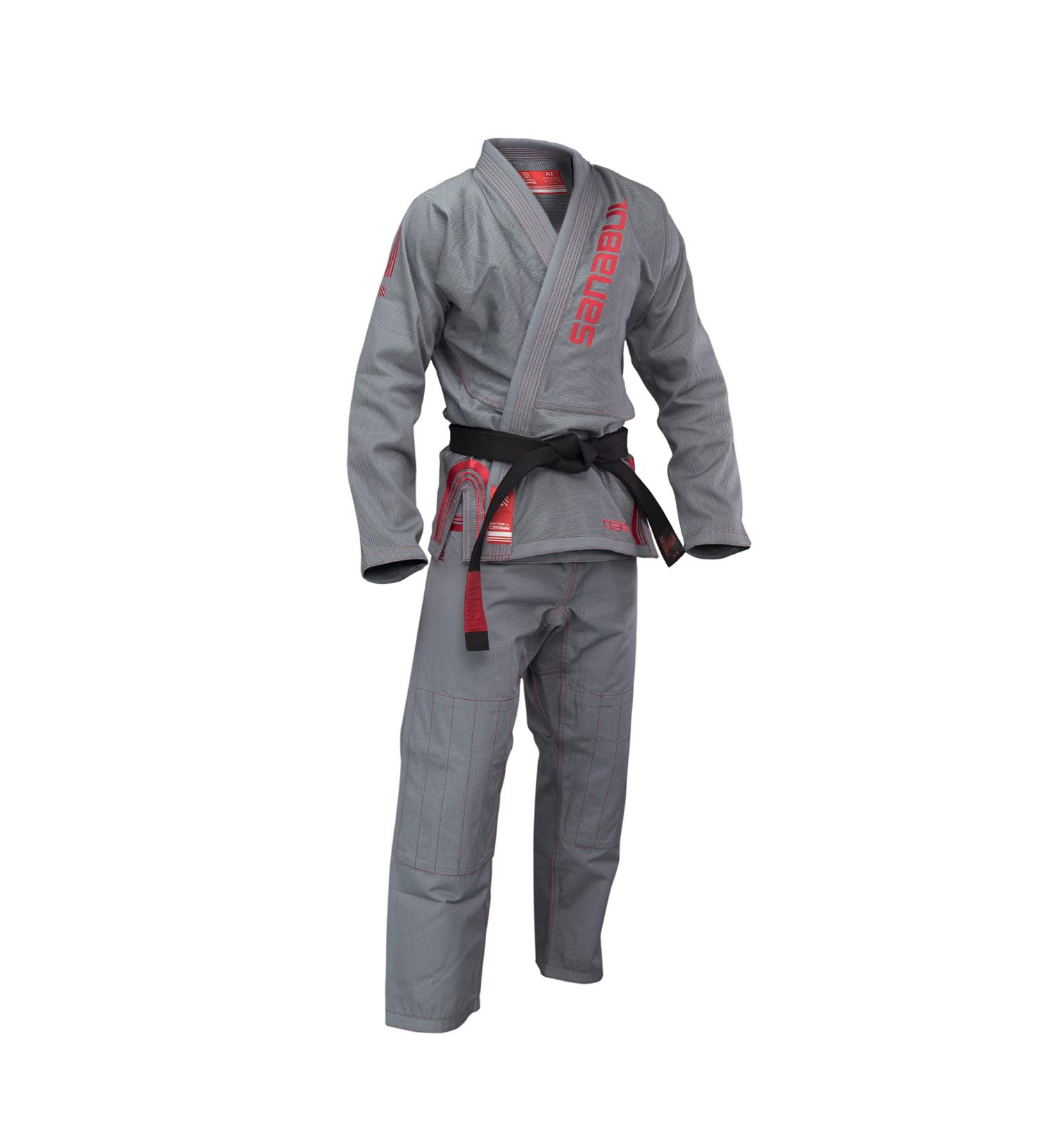 Sanabul Core Competition BJJ Gi IBJJF Approved - Grey/Red A2 (Special Sizing Guide) - Buy Online on GoSupps.com