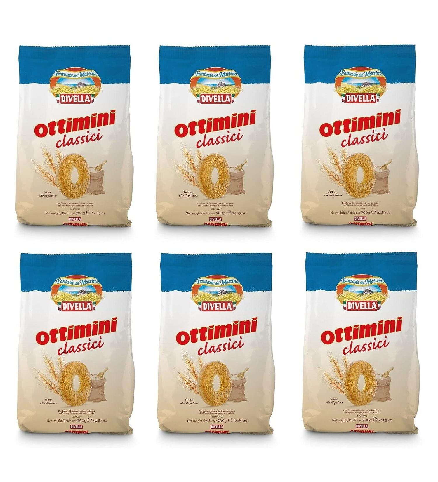  Divella Divella Ottimini Classici Wheat Flour Cookies 700 g Set of 6 Italian Cookies - Buy Online on GoSupps.com