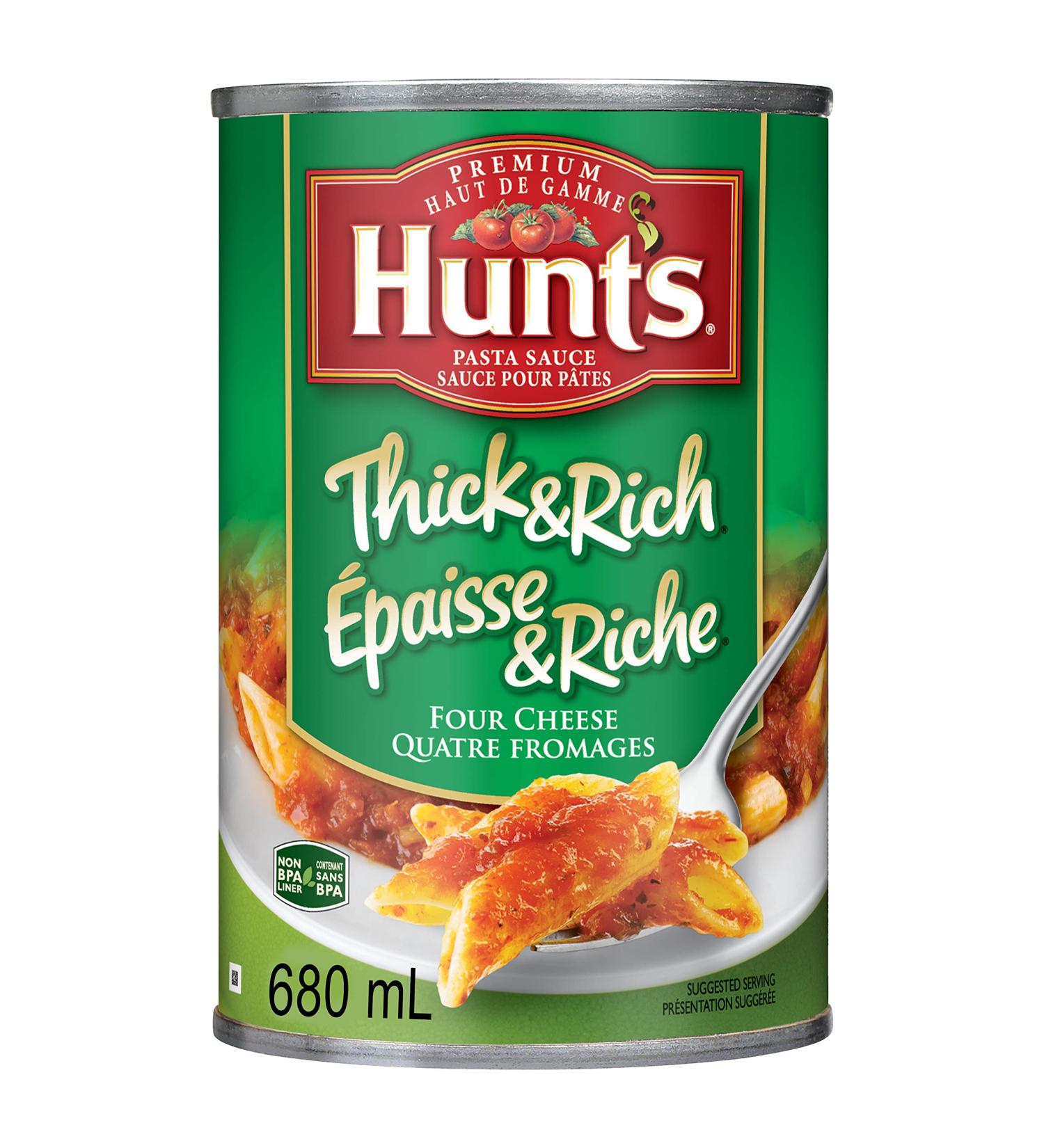 Hunt's Thick & Rich Four Cheese Pasta Sauce 680 ml Pack of 12 - Buy Online on GoSupps.com