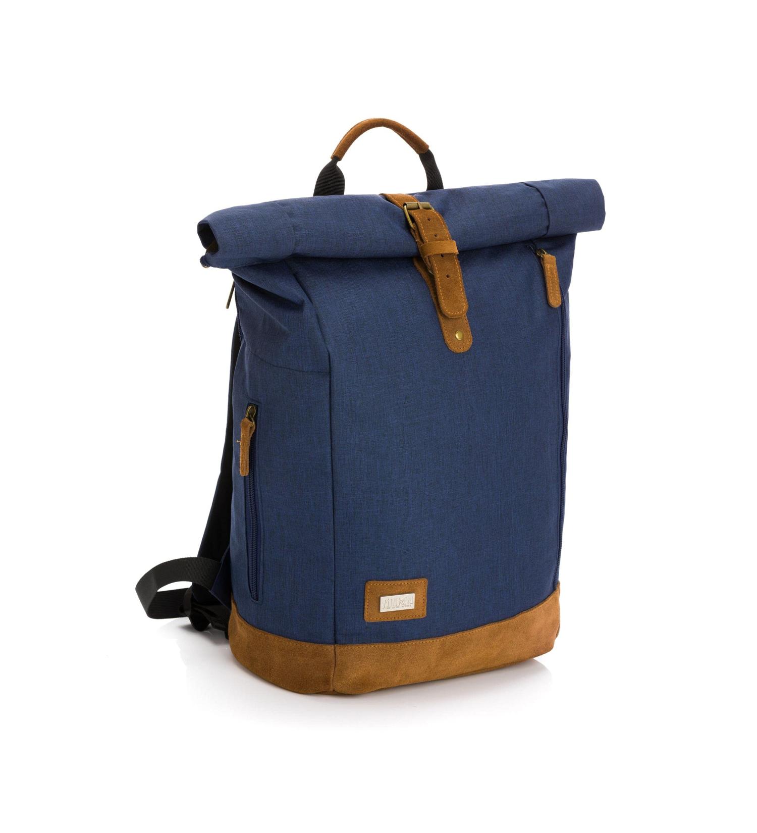 Fillikid Wrap Backpack Berlin | Baby Diaper Bag with Stroller Attachment & Bottle Warmer | Stylish Navy Melange for Moms & Dads - Buy Online on GoSupps.com