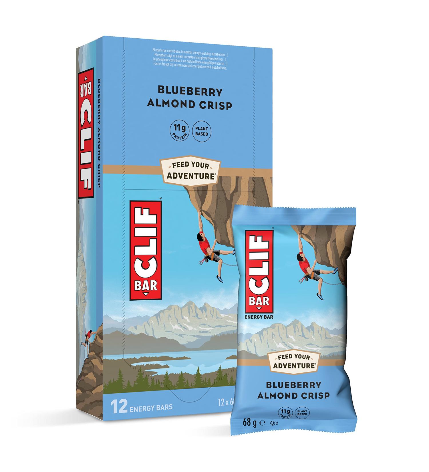 Clif Energy Bar Blueberry Almond Crisp 12x68g - Buy Online on GoSupps.com