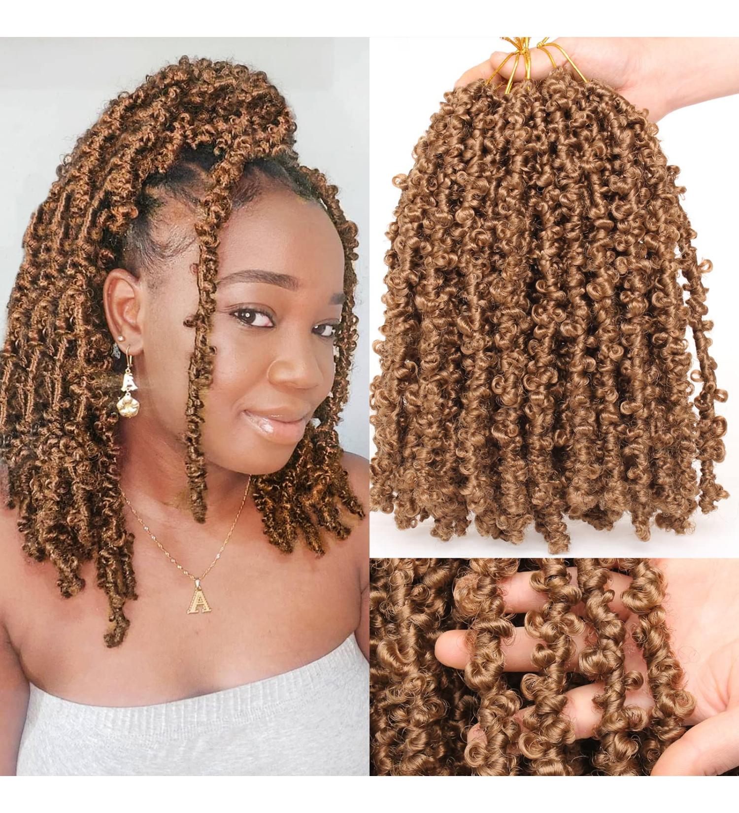 Leeven 12 Inch Blonde Butterfly Locs Crochet Hair 6 Packs - Short Bob Pre-looped Distressed Faux Locs for Women - 27# 12 Inch (Pack of 6) - Buy Online on GoSupps.com