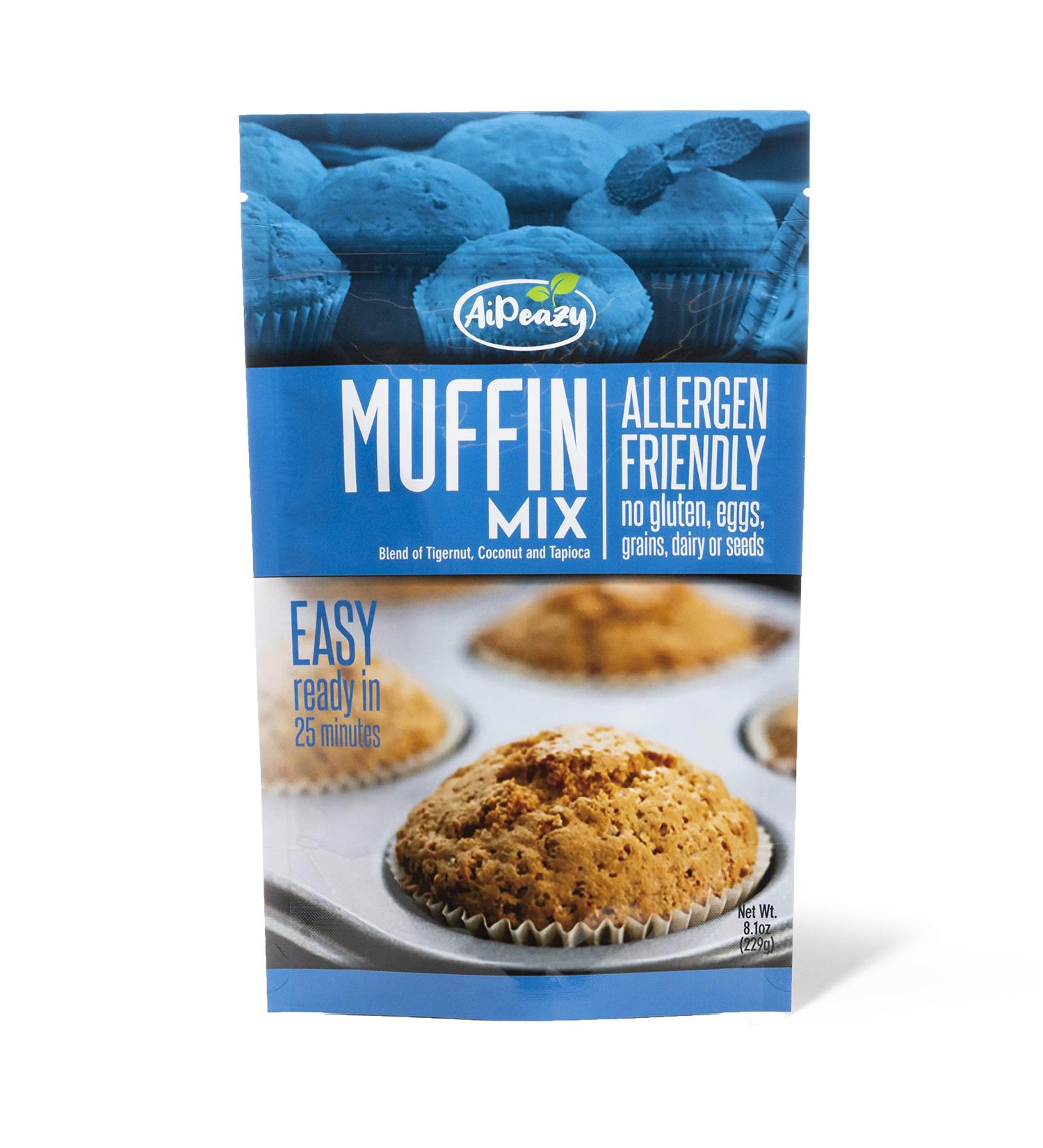 AiPeazy Muffin Mix - Tigernut, Coconut, Tapioca Blend | Gluten, Egg, Dairy, Grain Free - Buy Online on GoSupps.com