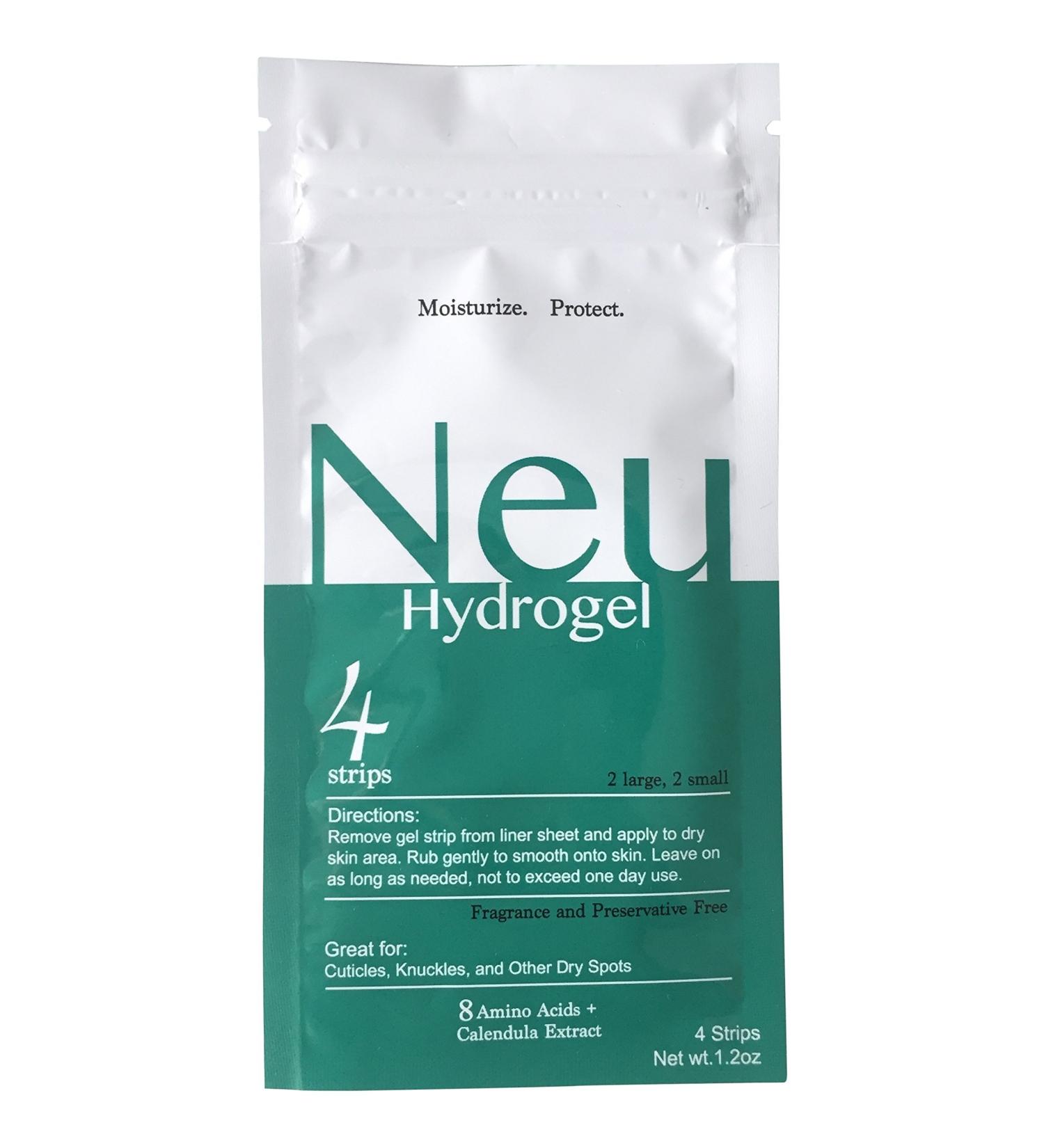 NeuPelle Skin Care Hydrogel Strips - Non-Greasy Pain-Free Relief for Dry Chapped Hands | 4 Pieces - Buy Online on GoSupps.com