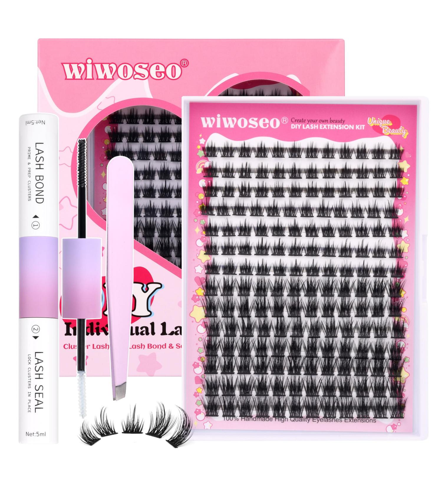 D Curl Lash Cluster Kit DIY Extension with Bond, Seal & Tweezer - 168pcs Russian Individual Eyelash Extension Set for Beginners - B-Cluster Lashes 10-16MM - Buy Online on GoSupps.com