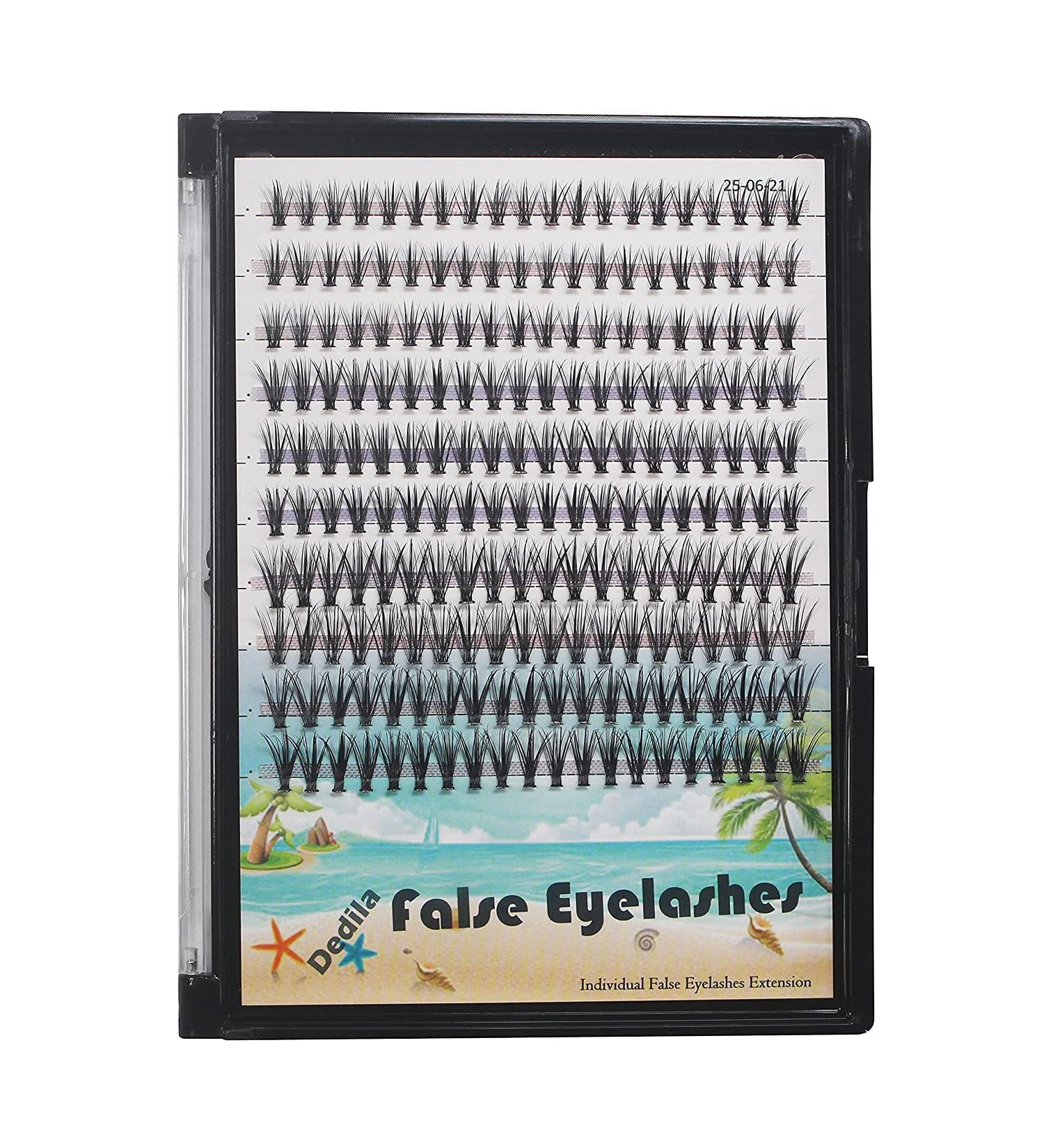 200Pcs Handmade False Eyelashes - 3D Volume D Curl 0.07mm Thickness Mixed Lengths 10-20mm - Premium Eye Lash Extensions - Buy Online on GoSupps.com